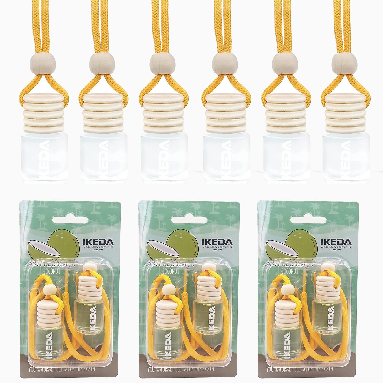 Ikeda Fragrance Automotive Air Freshener 4Ml Car Scents | 45-Days Keep Fragrance | Auto Hanging Diffuser Bottles | Remove Odor L