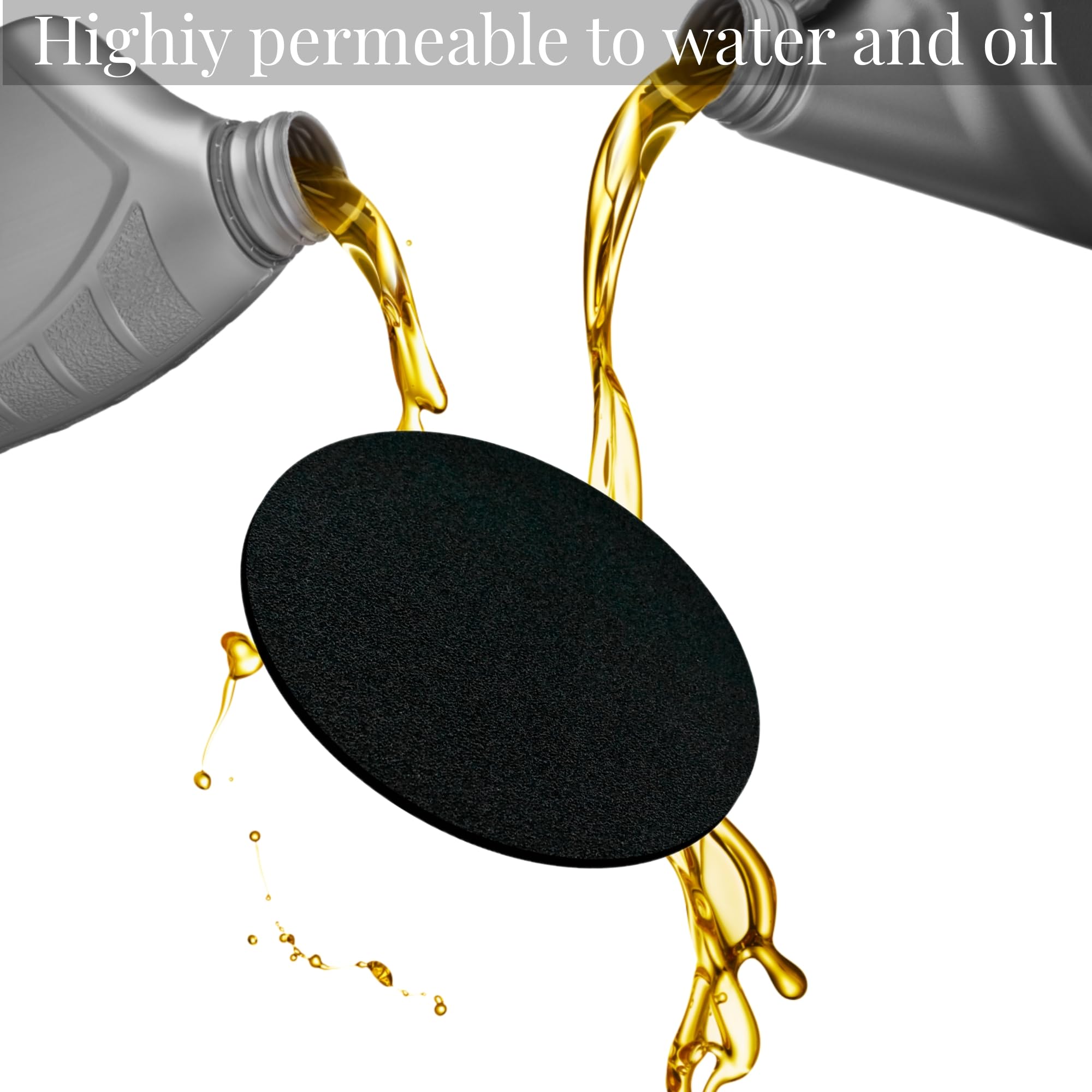 FEICHANGHAO Oil Drain Splash Pad, 15 inch Round No Splatter Pad Oil Splash Pad Fits Most Oil Drains Anti Splash Oil Change Mat f