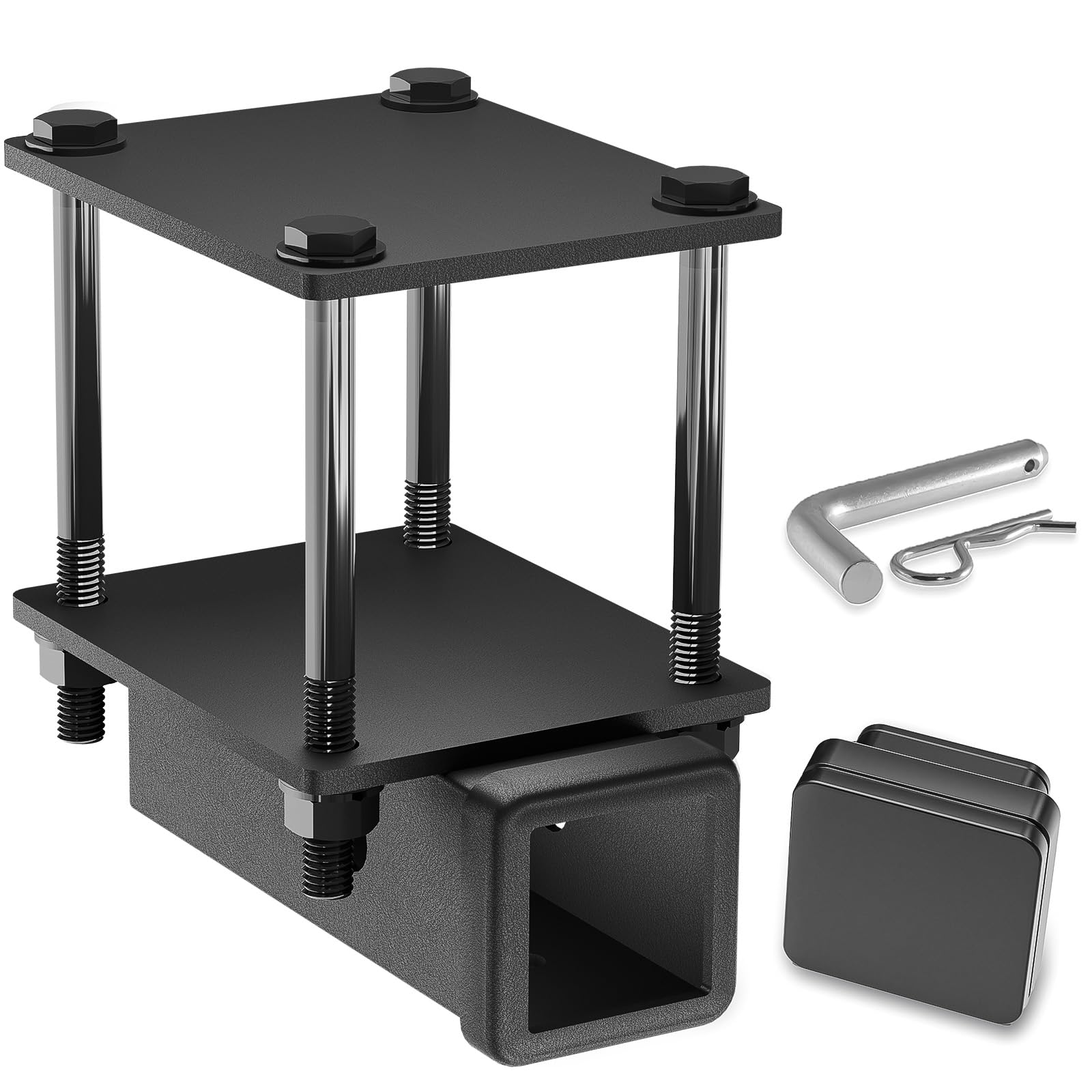 YZONA Tow Hitch 2 Inch, RV Bumper Hitch Receiver Adapter Fits 4-4.5 Beam, 200 Lbs Tongue Weight Capacity, Travel Trailer Rear Bu