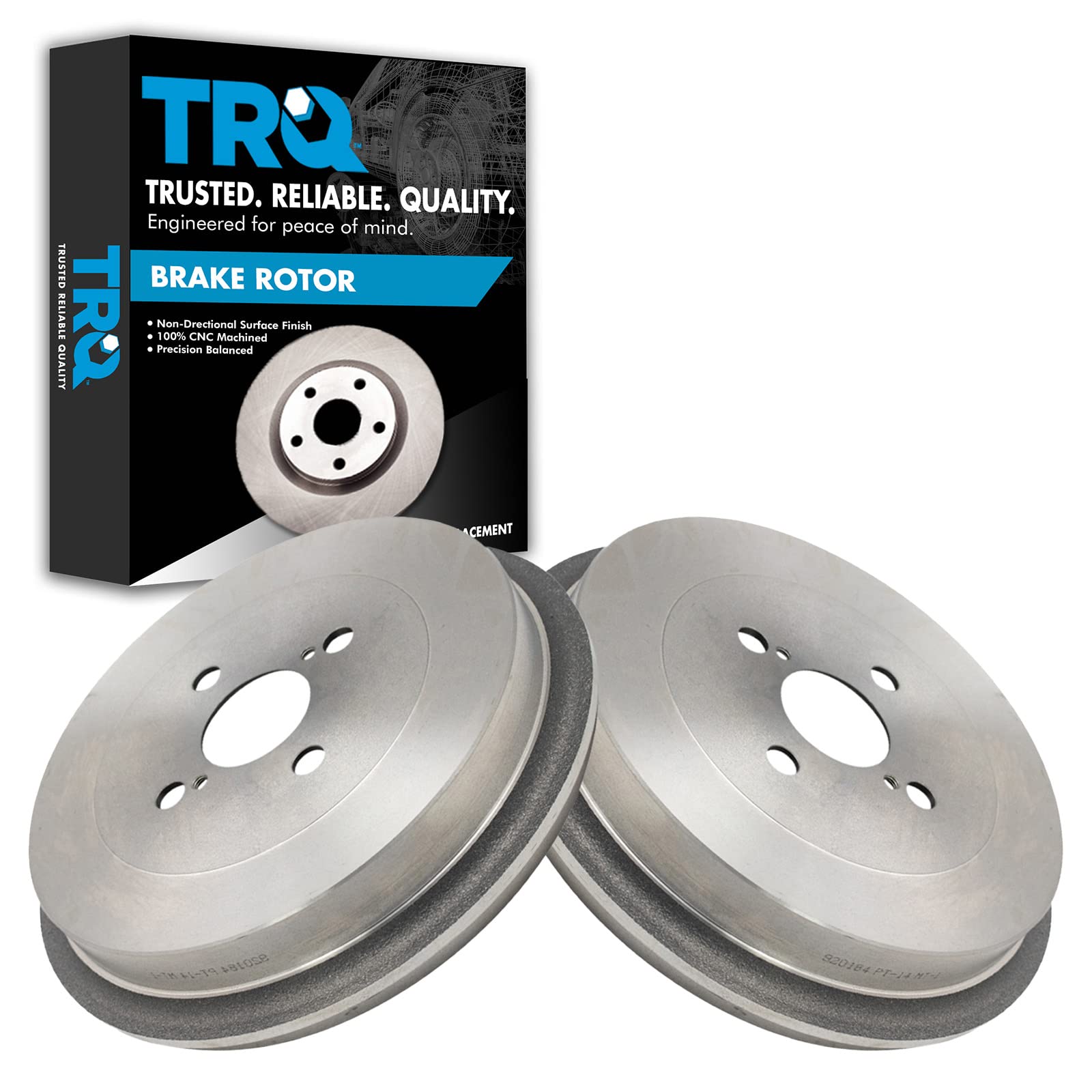 Trq Front Brake Rotors Set Vented Compatible With 2017-2020 Hyundai Ioniq 2017-2022 Kia Niro
