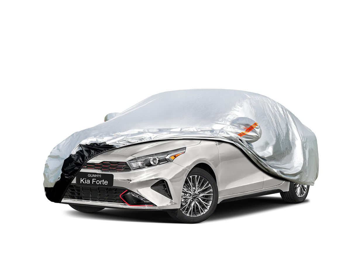 Gunhyi Car Cover Custom Fit Kia Forte (2017-2025) Waterproof For Automobiles, Oxford Sun Rain Dust Snow Protection (Ships From U