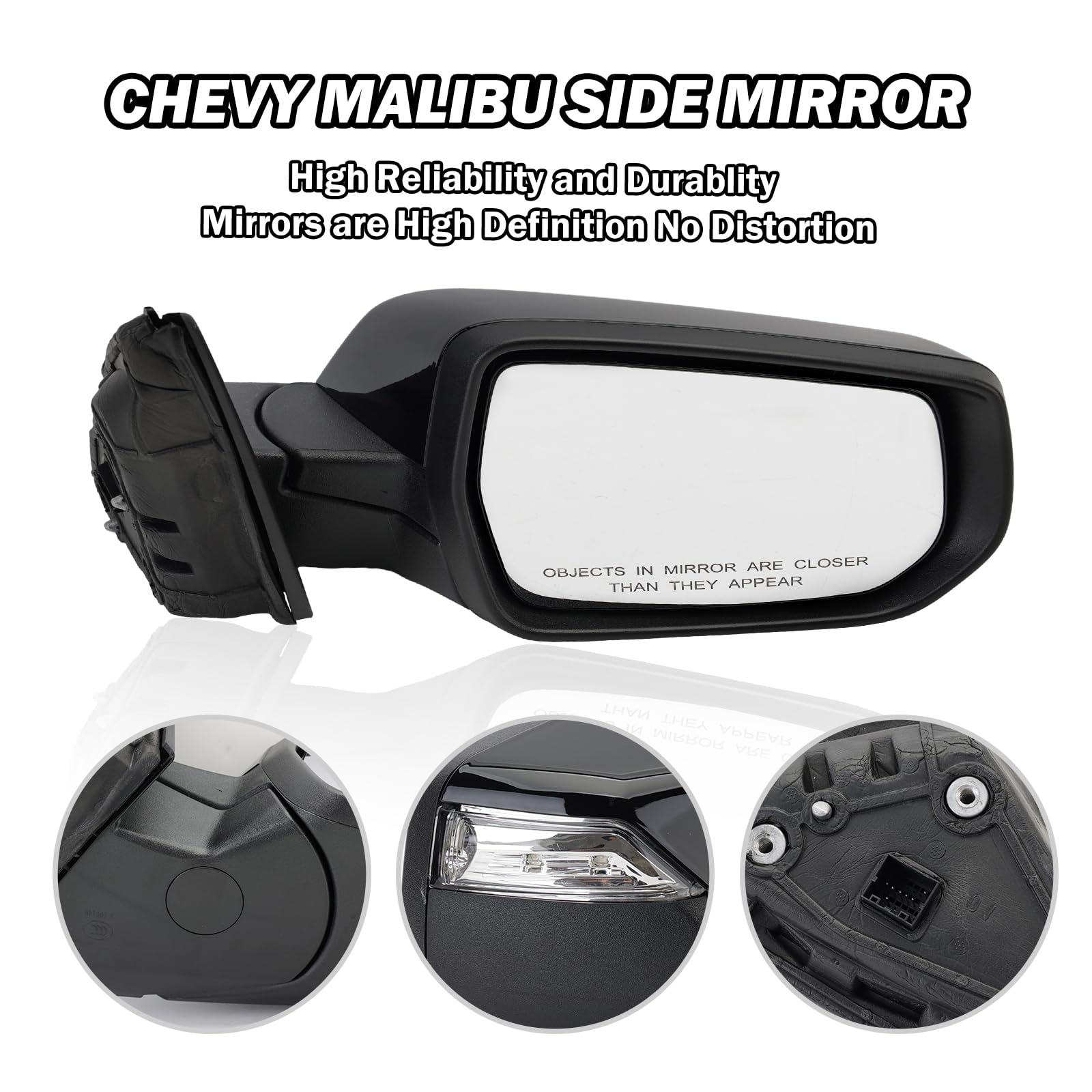 Mofoap Driver Side View Mirror Compatible With 2016 2017 2018 2019 2020 2021 2022 Malibu Lt Hybrid,Mirrors With Heated Turn Sign
