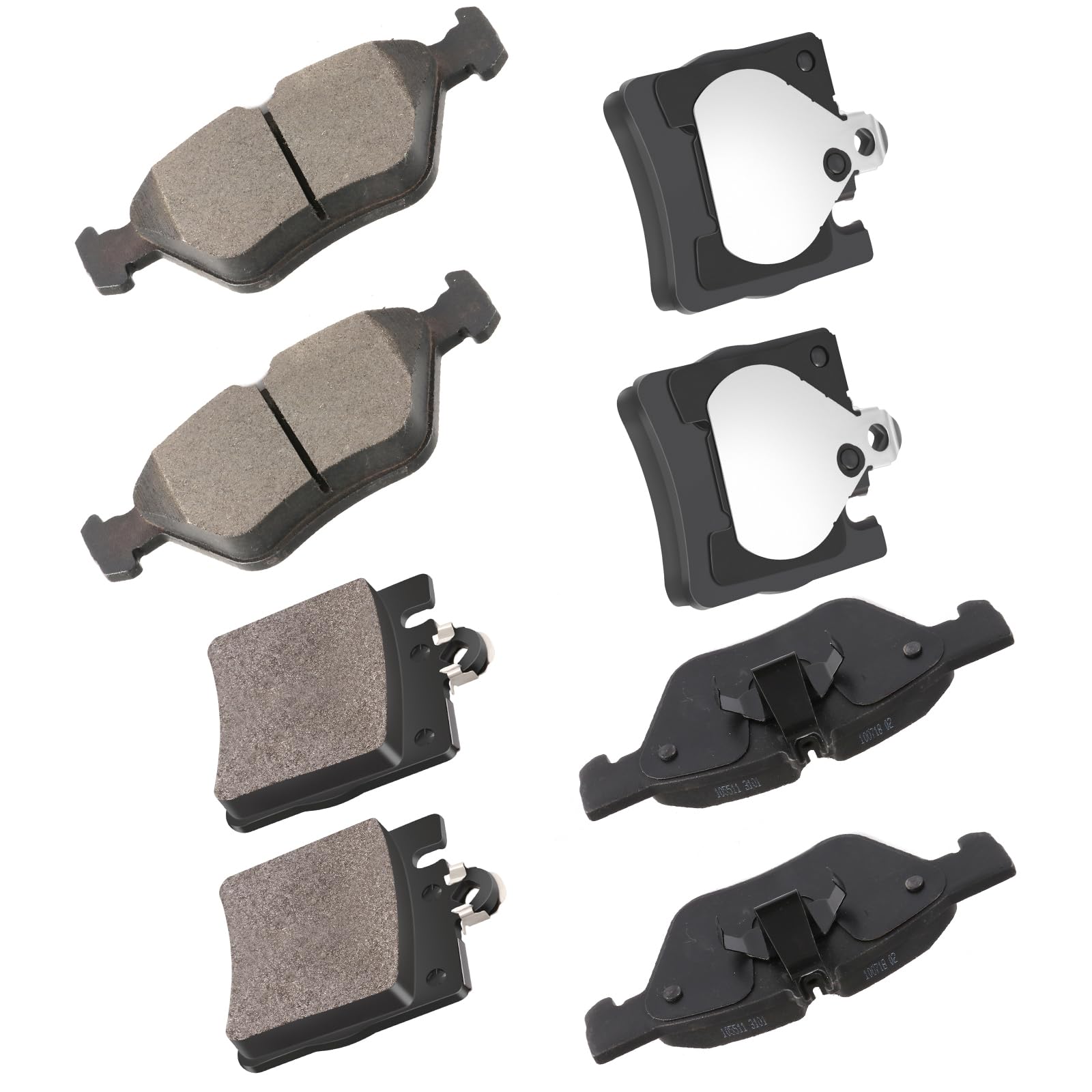 Front Rear Ceramic Brake Pads Kits 8Pcs Fit For 00-03 For Mercedes-Benz Clk3/Clk430, 98-99 For Mercedes-Benz E300, 98-02 04 05 F