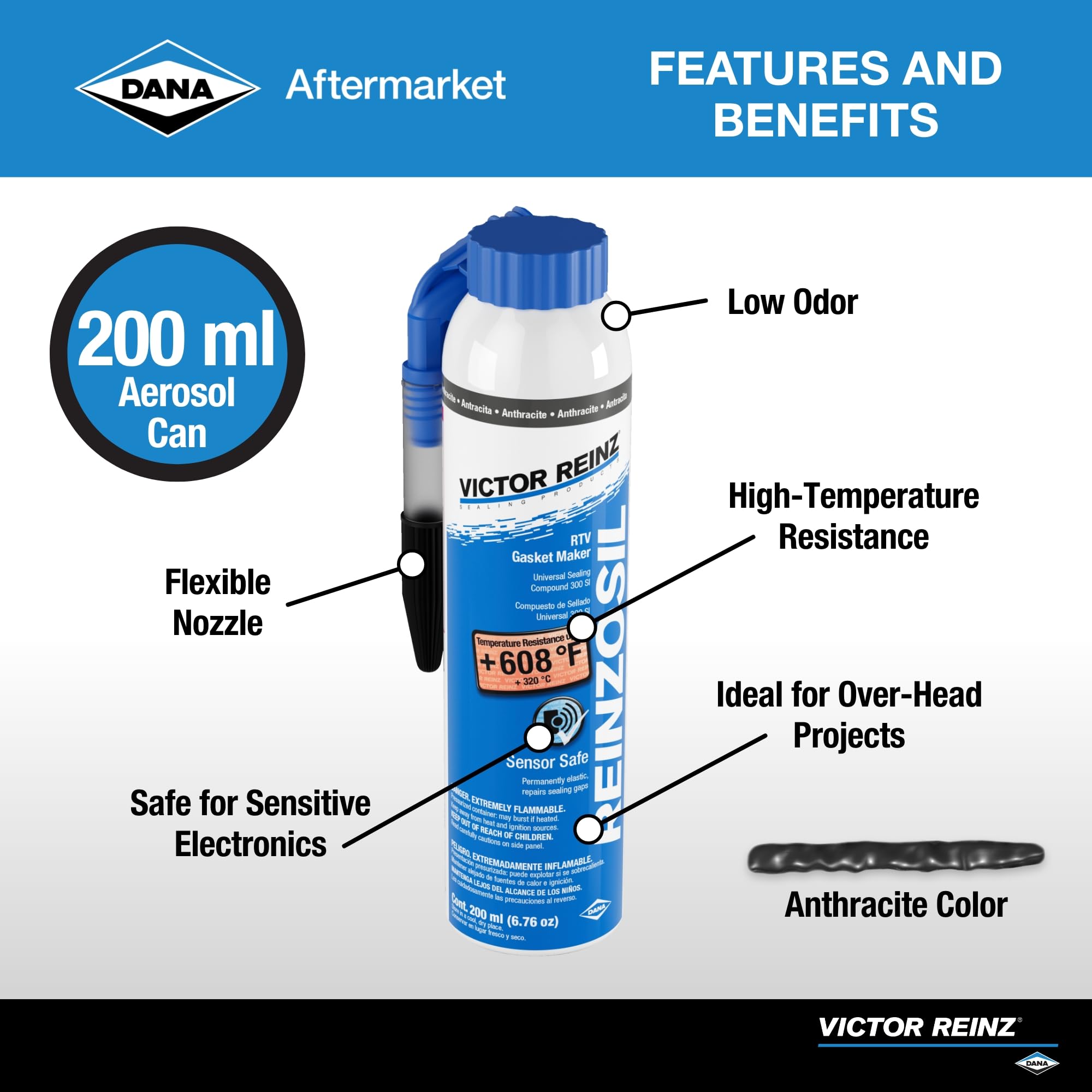 Victor Reinz 70-31414-20 Reinzosil RTV Silicone - 200 ml Tube