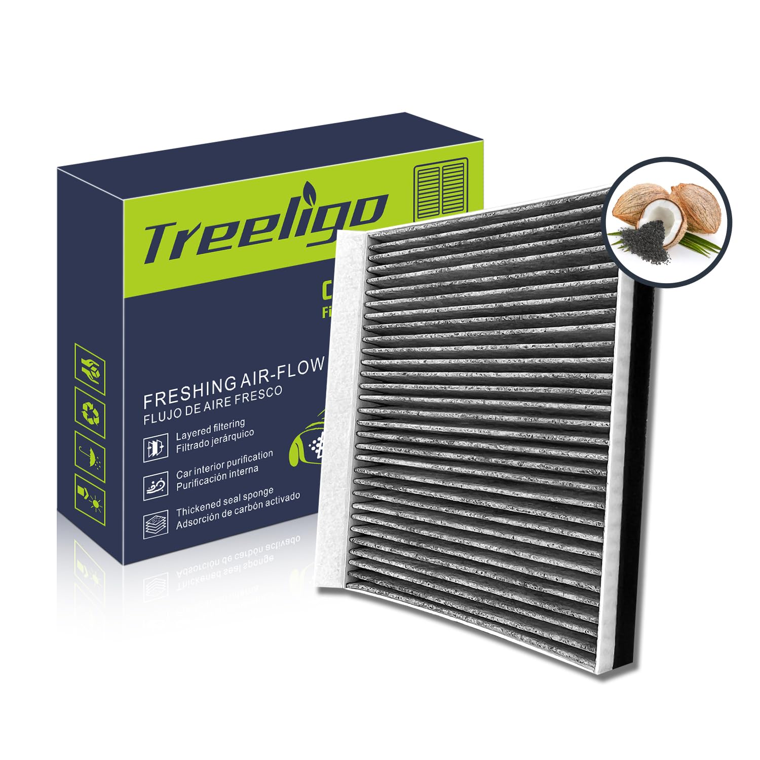 Treeligo Cf10735 Cabin Air Filter, Replacement For Genesis G70 G80 G90 Gv70 Gv80 2011 2012 2013 2014 Hyundai Equus Genesis/Kia K