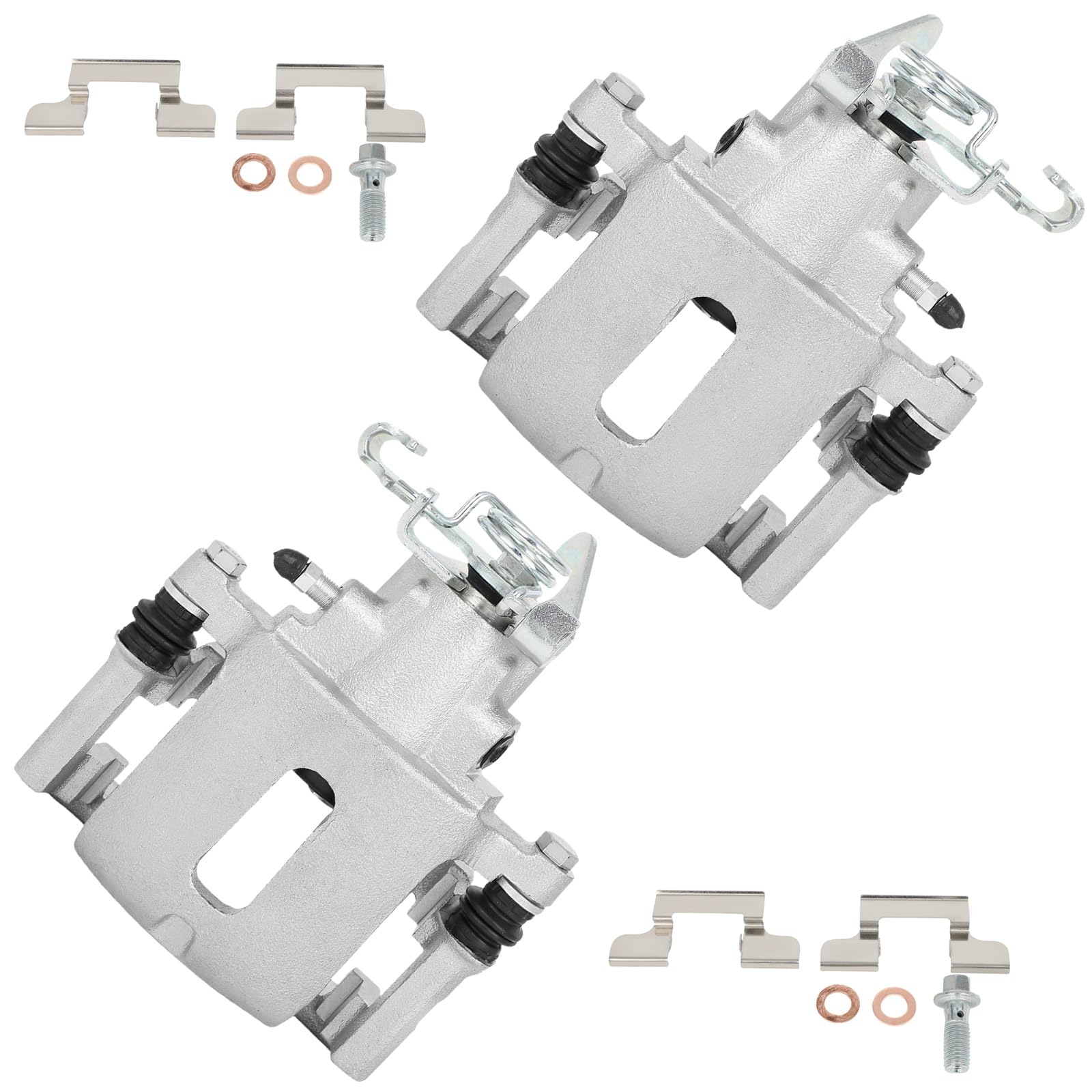 cciyu 18B4926 18B4927 Rear Left & Right Brake Calipers With Bracket For Ford For Mustang 2005-2014