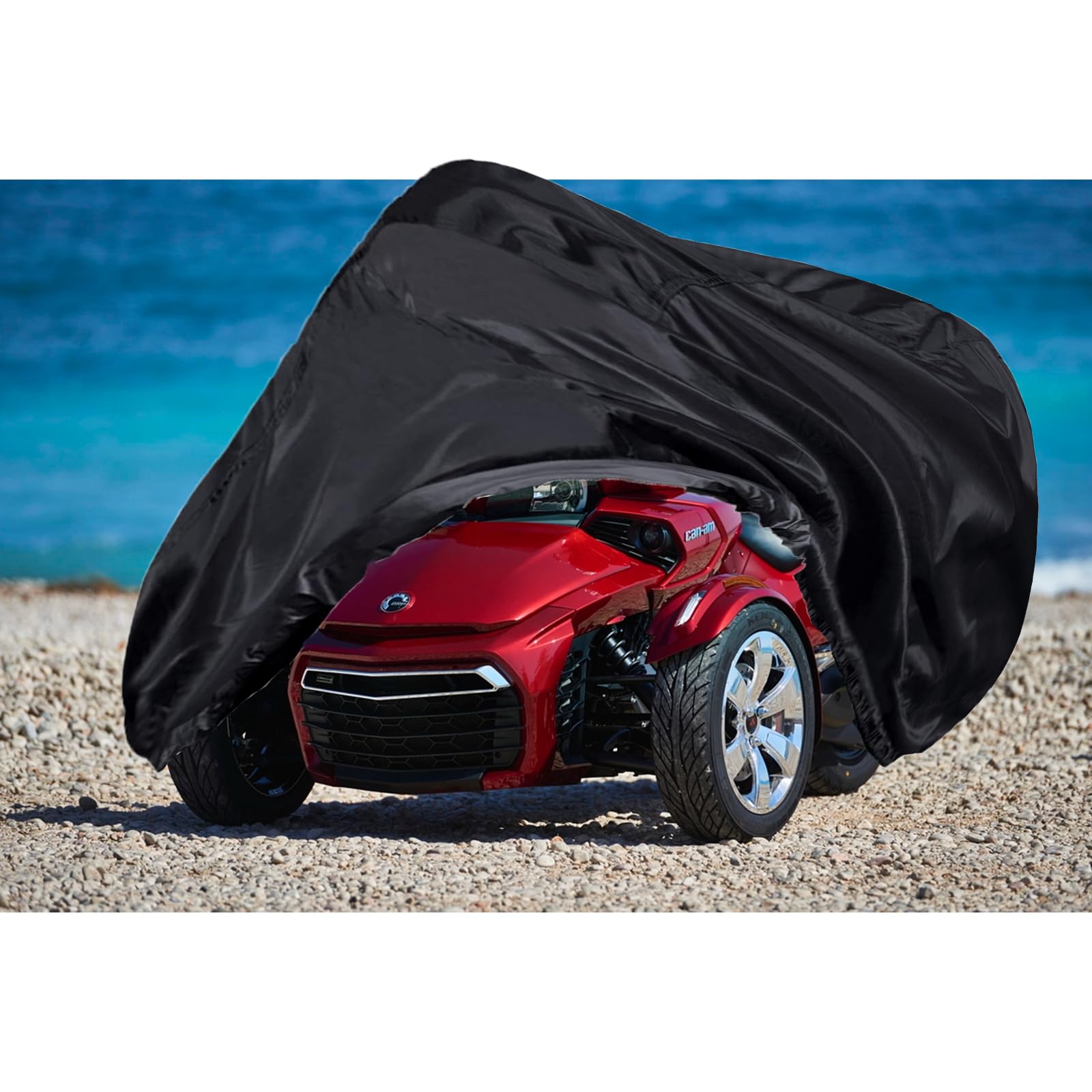 QYMOTO Spyder Full Cover, Heavy Duty Windproof Waterproof Cover for Can Am Spyder F3s F3t Cover,Ryker Sport/Rally All Weather Pr