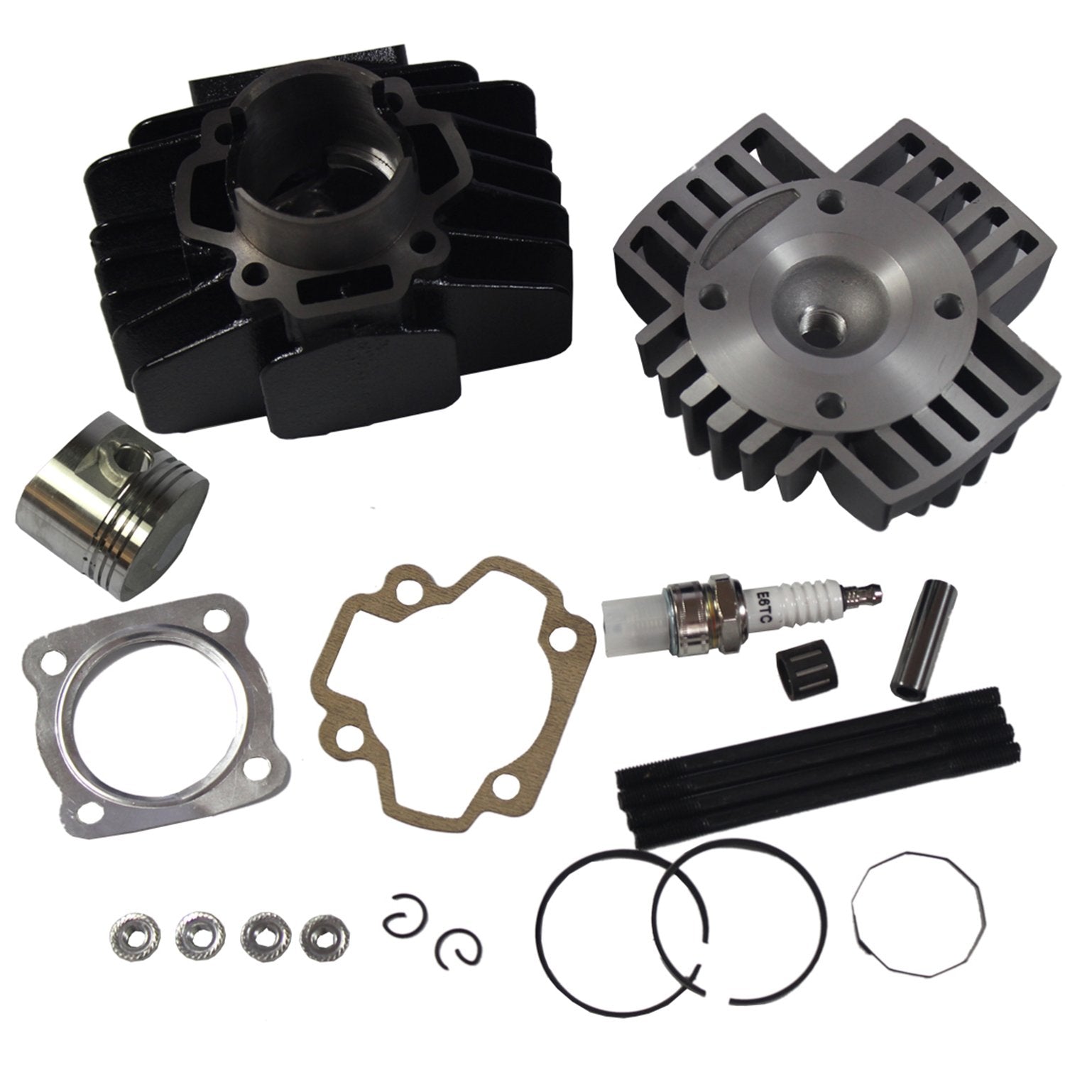 Jdmspeed New Cylinder Piston Gasket 40Cc Big Bore Top End Kit Replacement For Yamaha Qt50 1979-1987 Pw 50