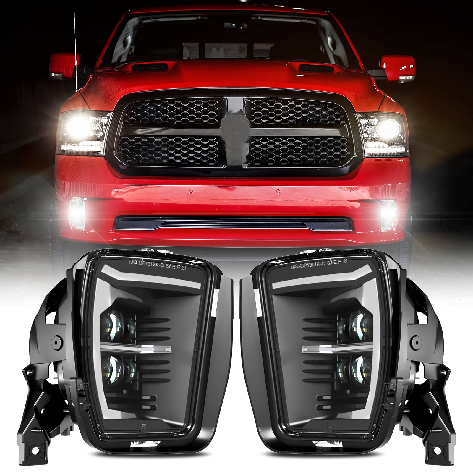 Bicyaco Upgraded Led Fog Light With Daytime Running Lights For Dodge Ram 1500 2013 2014 2015 2016 2017 2018 Pickup 2019 Dodge Ra