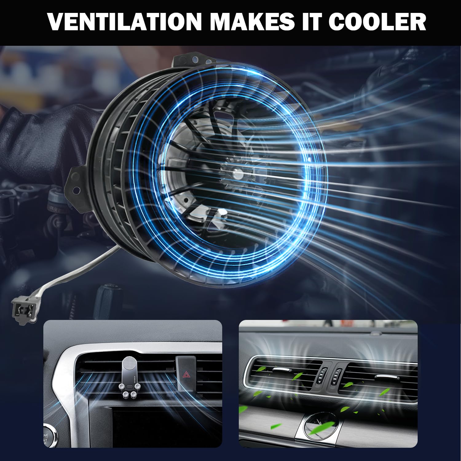 Aspligo 700070 Ac Heater Blower Motor Fan Front Fit For Chrysler Pacifica 2004-2008 ,Town & Country 2001-2007 ,Voyager 2001-2003