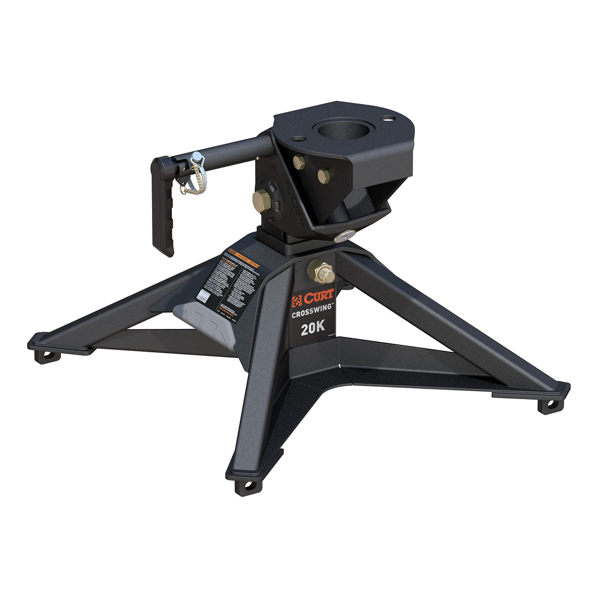 CURT CrossWing 20K 5th Wheel Hitch for Industry-Standard Rails #16600