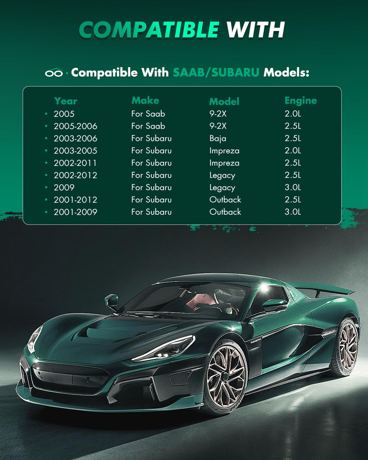 Scitoo D929 Front Ceramic Brake Pads Sets Fit For Saab 9-2X 2005-2006,For Subaru Baja | For Impreza | For Legacy | For Outback