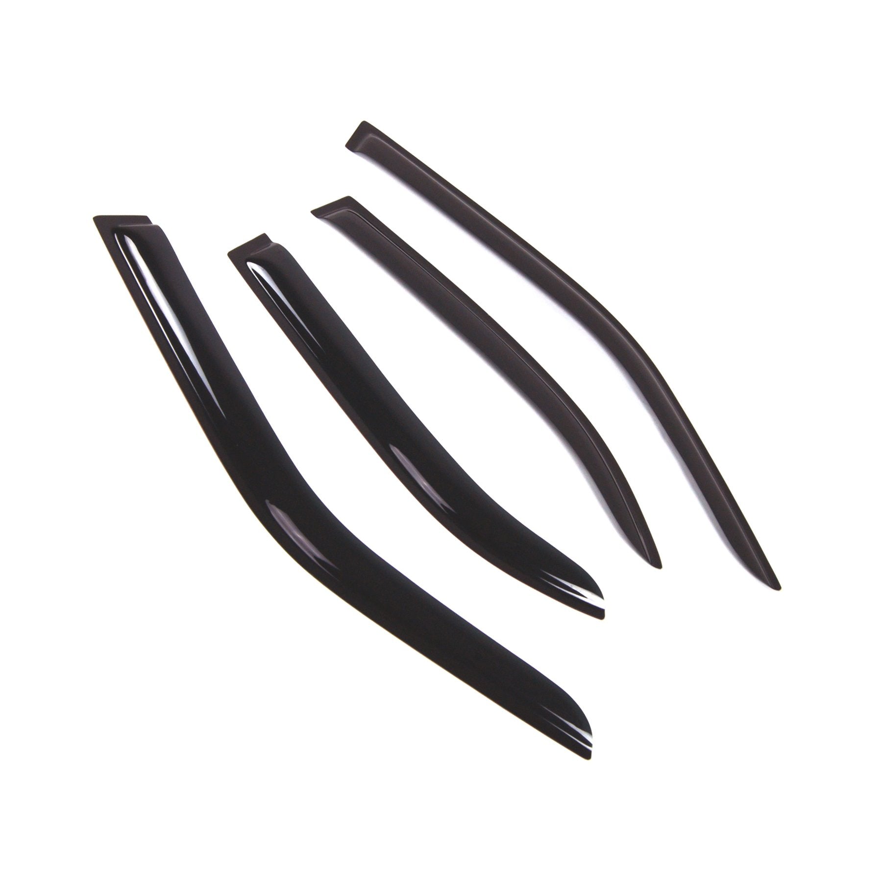 Tuningpros Wd2-490 Dark Smoke 4 Pcs Set Window Visor (Outside Mount) Deflector Rain Guard Compatible With 1994-2000 Mercedes-Ben