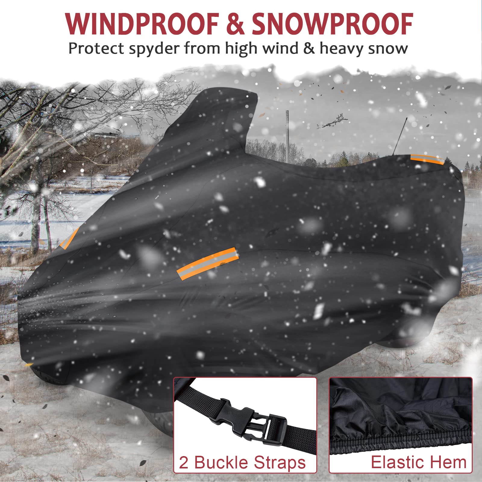 Starknightmt Spyder Full Cover, Waterproof Cover Compatible With Can Am Spyder Rt/Rt Limited 2010-2019 Spyder Accessories All We