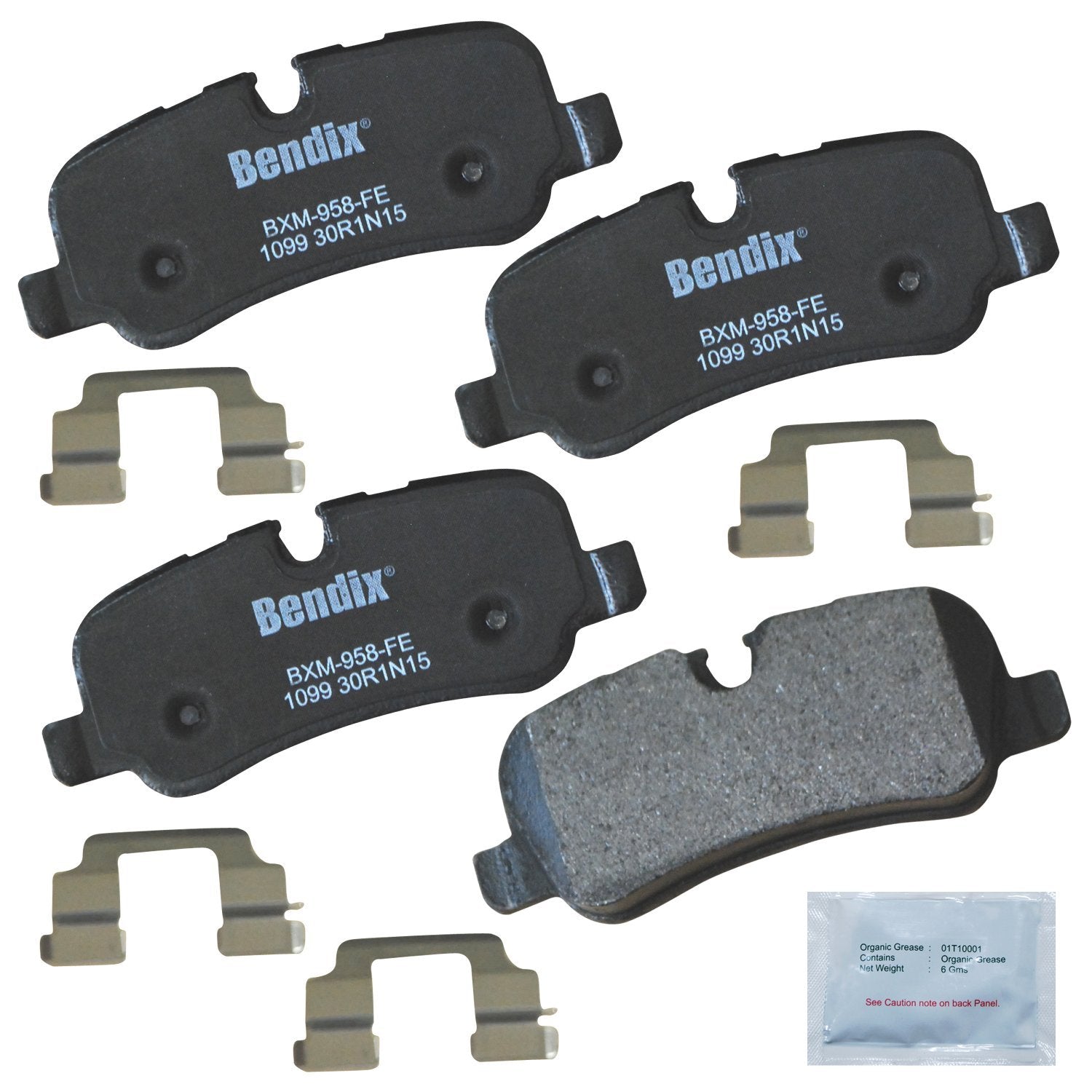 Bendix Priority1 Cfm1099 Semi-Metallic Rear Brake Pads For Land Rover Discovery 2016-2014, Lr2 2013, Lr3 2009-2005, Lr4 2016-201