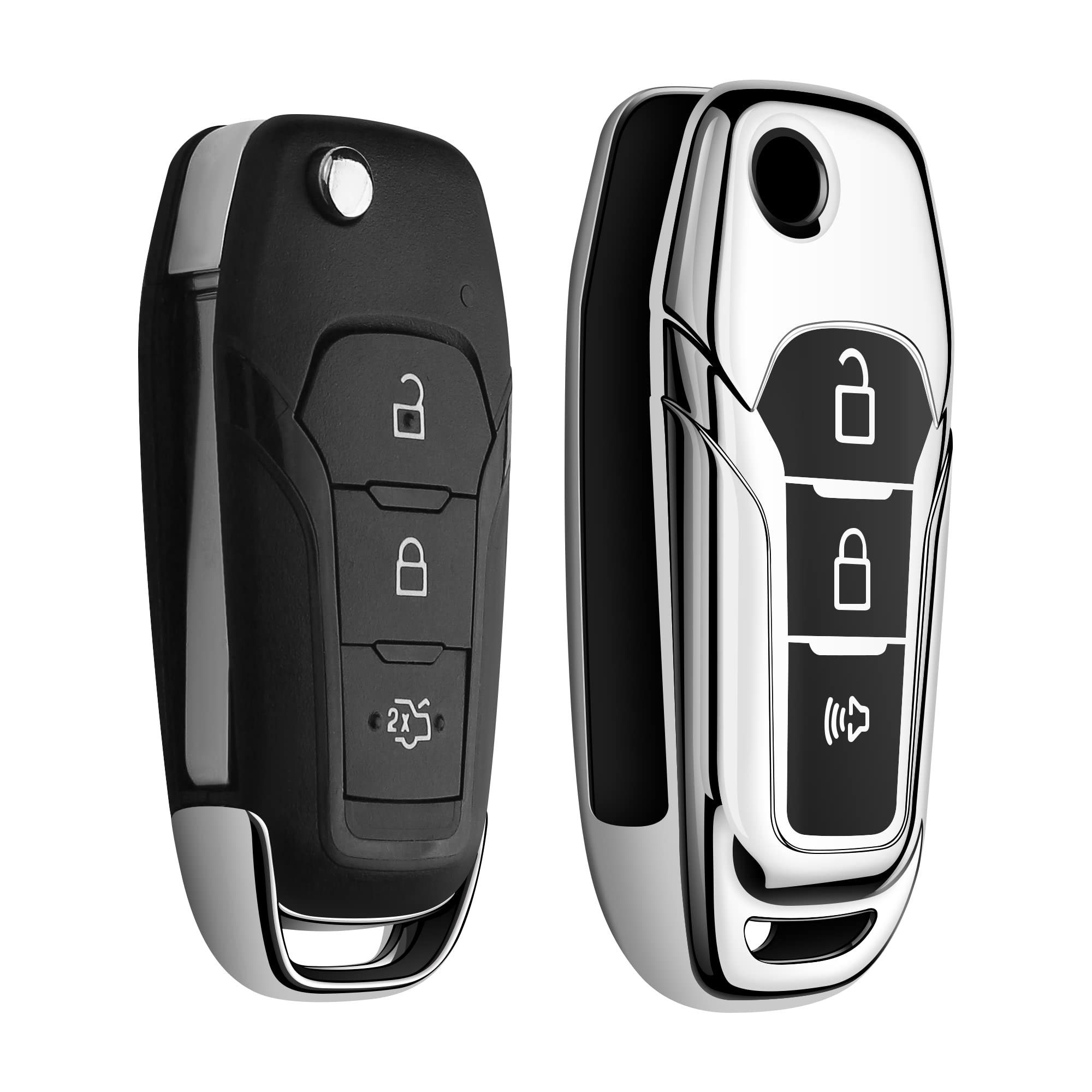 Tukellen For Ford Key Fob Cover Soft Tpu Full Protection Key Shell Key Case Compatible With Ford F150 F250 F350 F450 F550 Explor