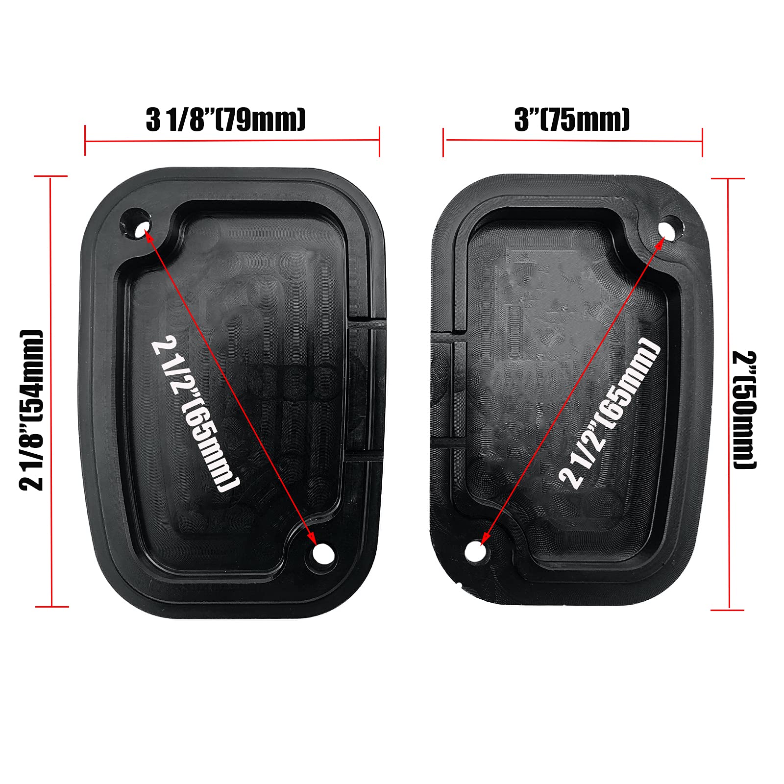 Motorcycle Brake Clutch Master Cylinder Covers Aluminum Left and Right Brake Reservoir Cylinder Cover for Harley Touring Street