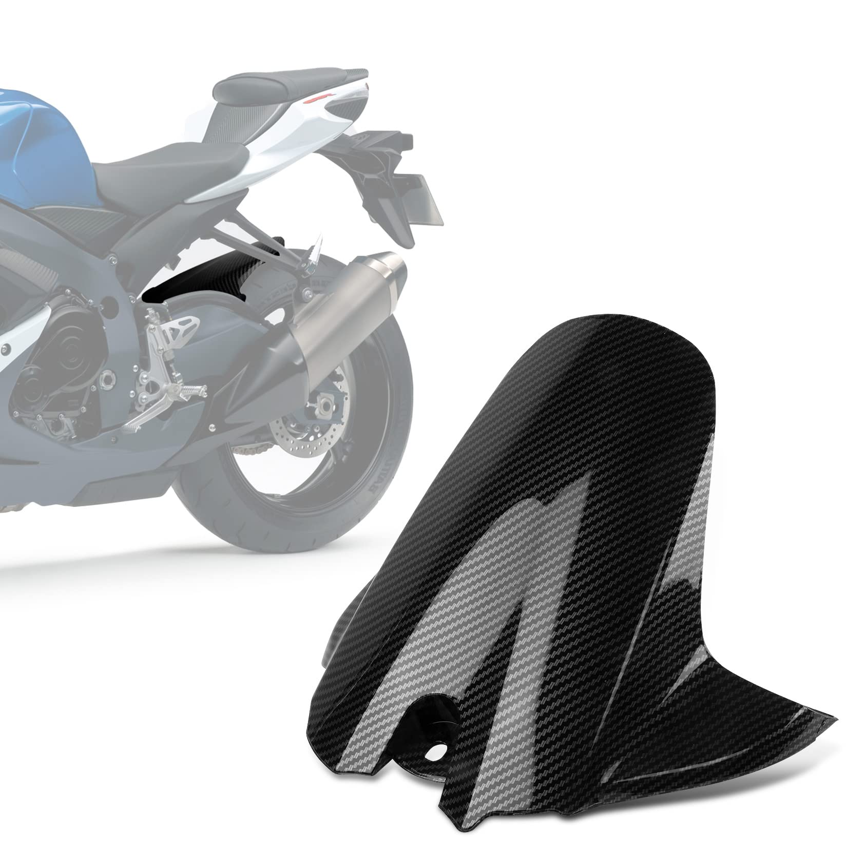 Rear Fender Mudguard Tire Hugger For Suzuki Gsxr600 750 K6 K8 2006-2010 (Carbon Fiber Painted)