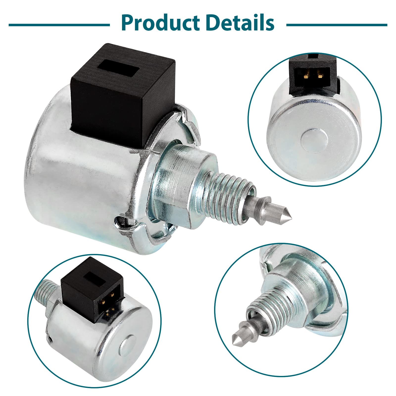 CLSR2U 846639 Fuel Shut-Off Solenoid for B&S Engine - Compatible with John Deere, Husqvarna, Craftsman Mowers - Silver with Wiring Harness