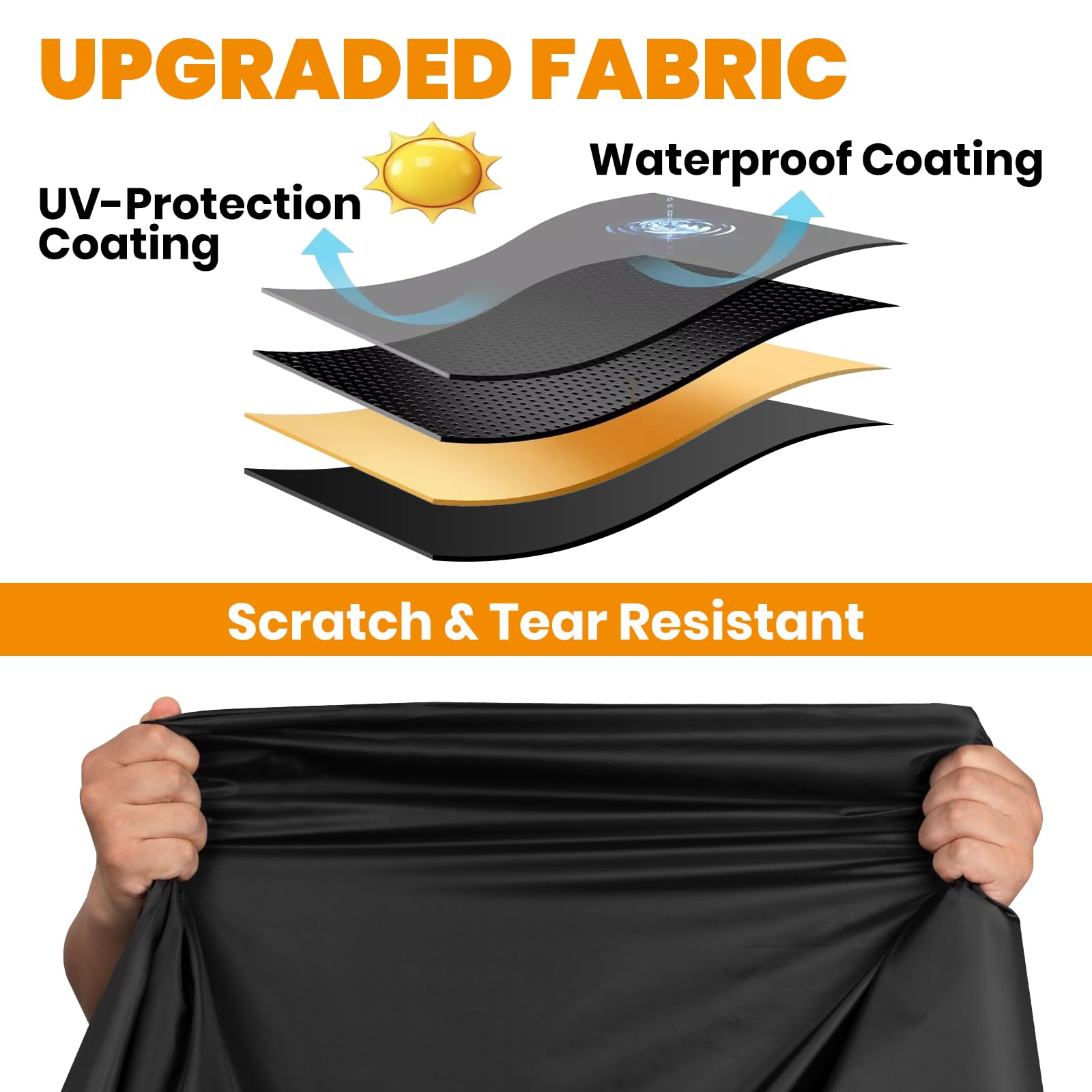 Favoto Atv Cover Waterproof Outdoor - Heavy Duty 4 Wheeler Cover Quad Cover All Weather Dust Rain Sun Protection Windproof Vehic