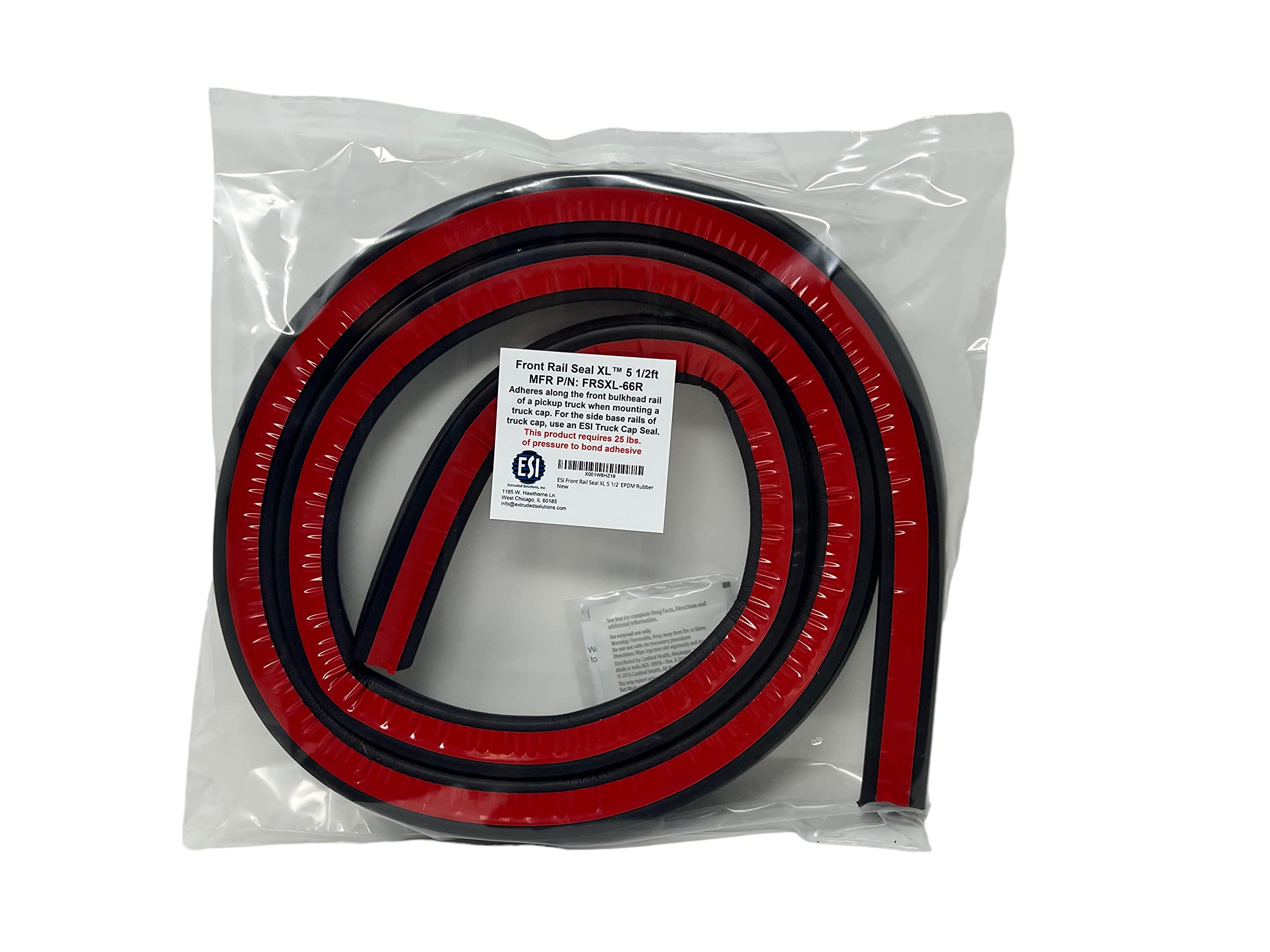 ESI Front Rail Seal XL 5 1/2' EPDM Rubber for Truck Caps—Fills a Height Gap from .488&quot; to 1&quot;