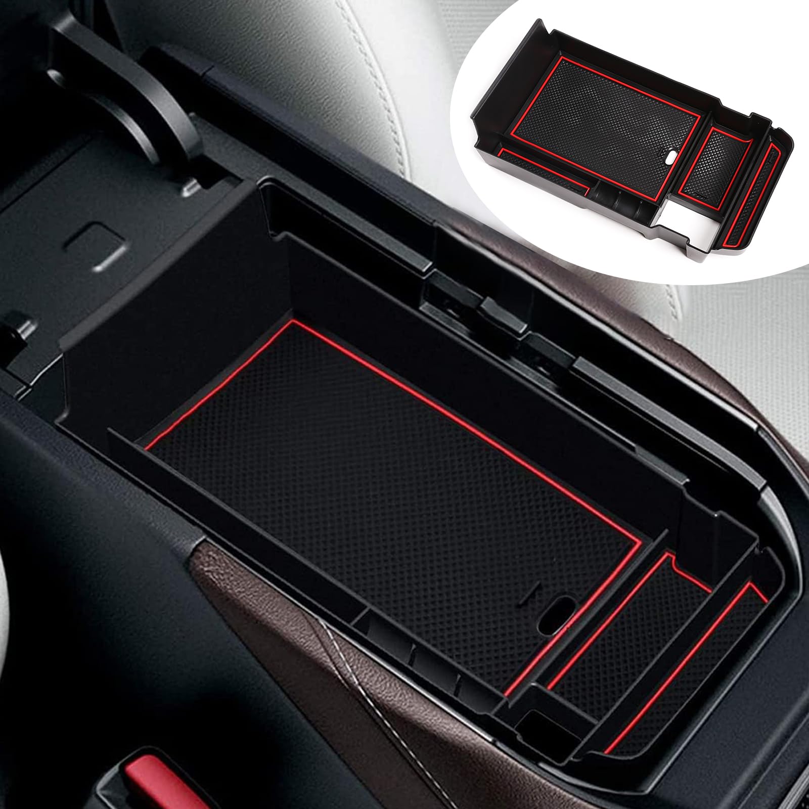 Llkuang Center Console Organizer Tray Compatible With 2019 2020 2021 2022 2023 2024 Mazda Cx-30 Cx30 Car Accessories,Car Armrest Secondary Storage Box