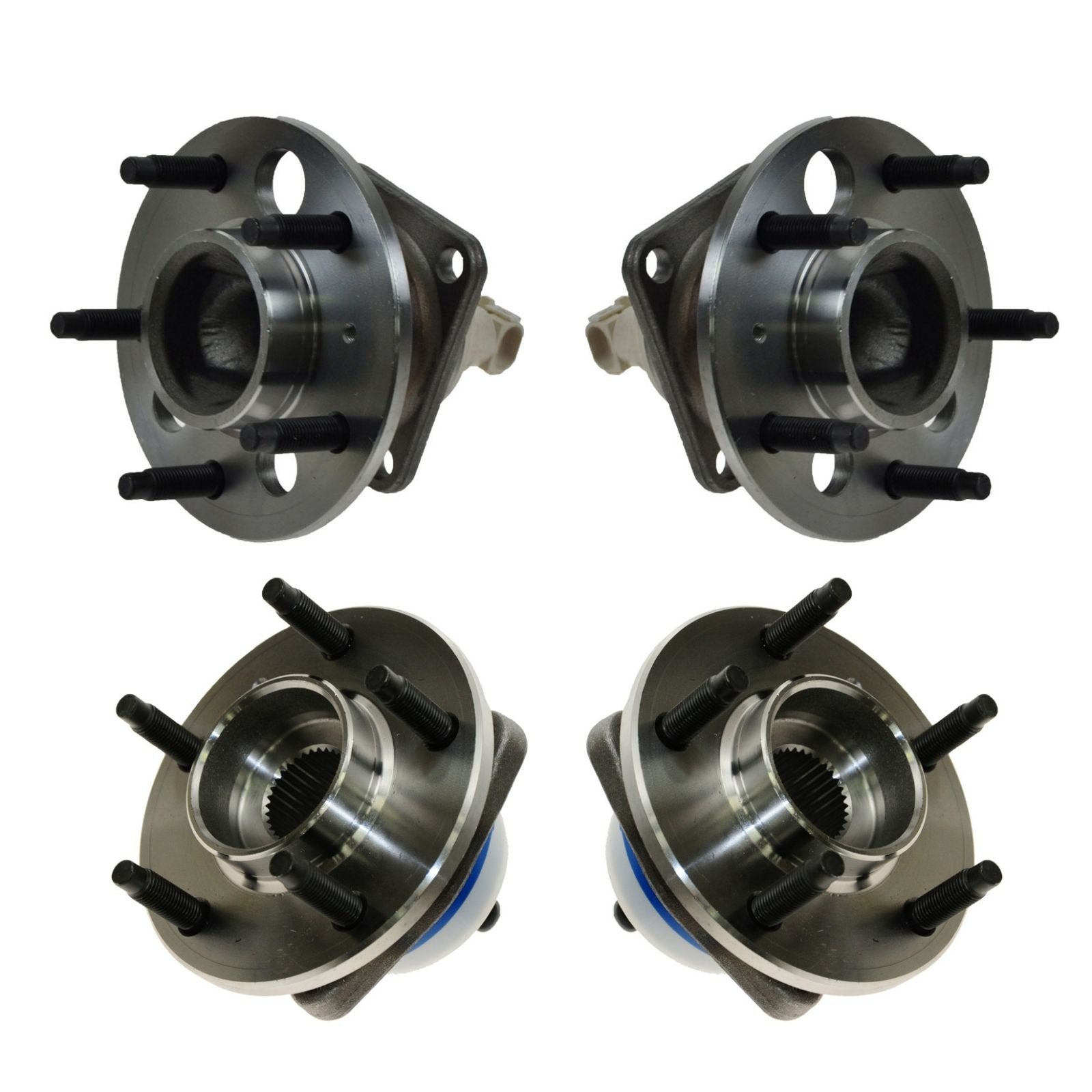 Trq Wheel Hub Bearings Assembly Set Compatible With 2005-2009 Buick Lacrosse 2005 Terraza 2006-2013 Chevrolet Impala 2006-2007 M