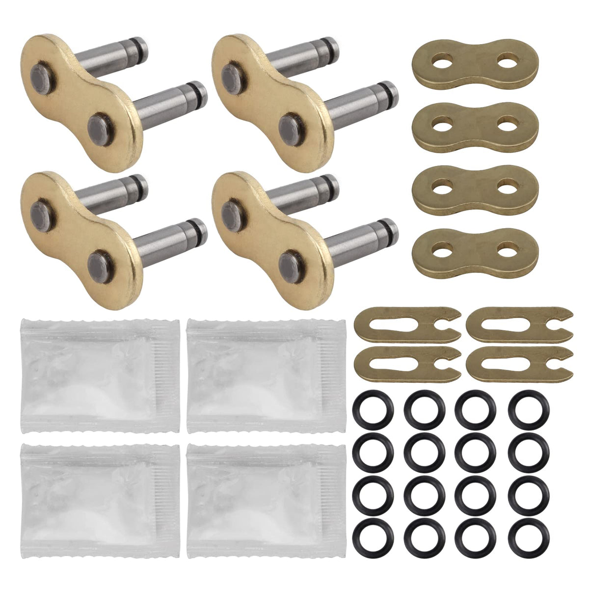 Carbbia 520Hv 520 Chain Master Link Connecting Links With O-Ring For Motorcycle Dirt Bike Pack Of 4 Masterlink