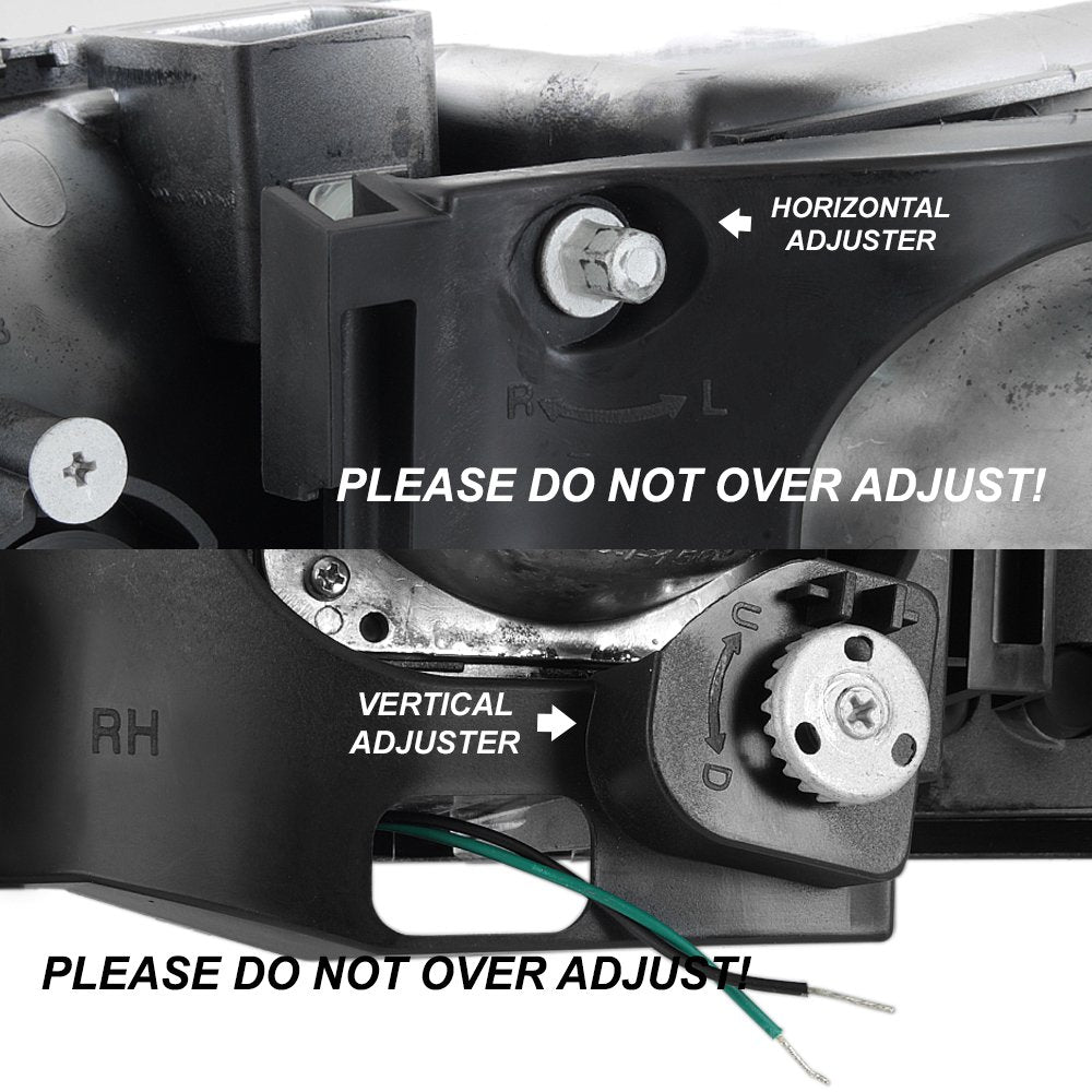 Akkon - For 99-06 Gmc Sierra 1500 2500Hd 3500 C3 Yukon Xl Black Led Tube Projector Headlights Driver+Passenger Side Pair