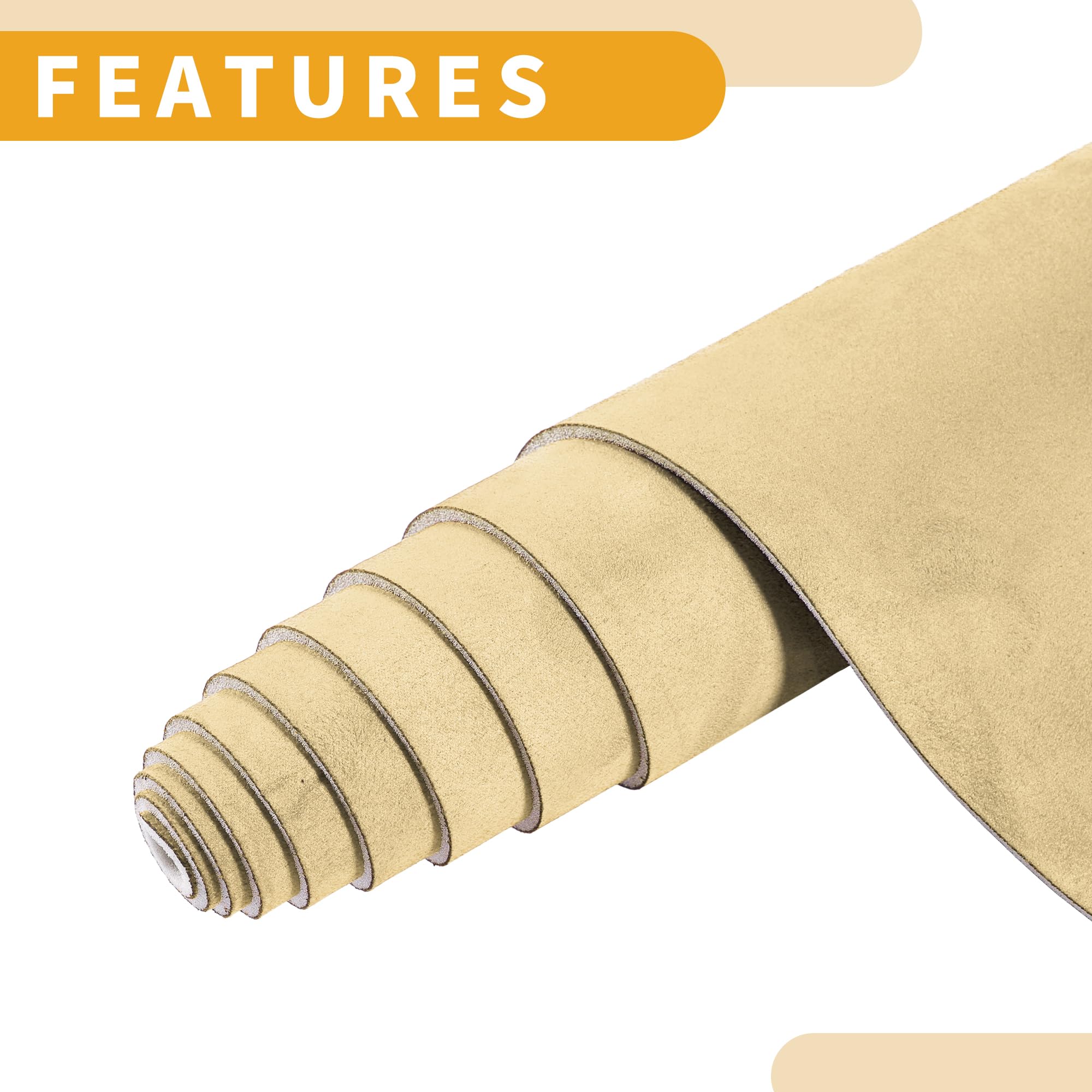 Partuto 150G Headliner Fabric for Car Truck RV SUV Boat Automotive Interior Trim DIY Roof Repair Replacement Suede Fabric Beige