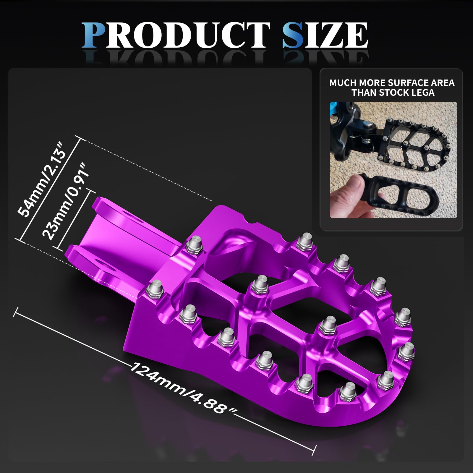 IUVWISN Purple CNC Motorcycle Footpegs for Surron Sur Ron LBX E-Ride Pro SS/SR/S Talaria MX3/R MX4 Electric Dirt Bike