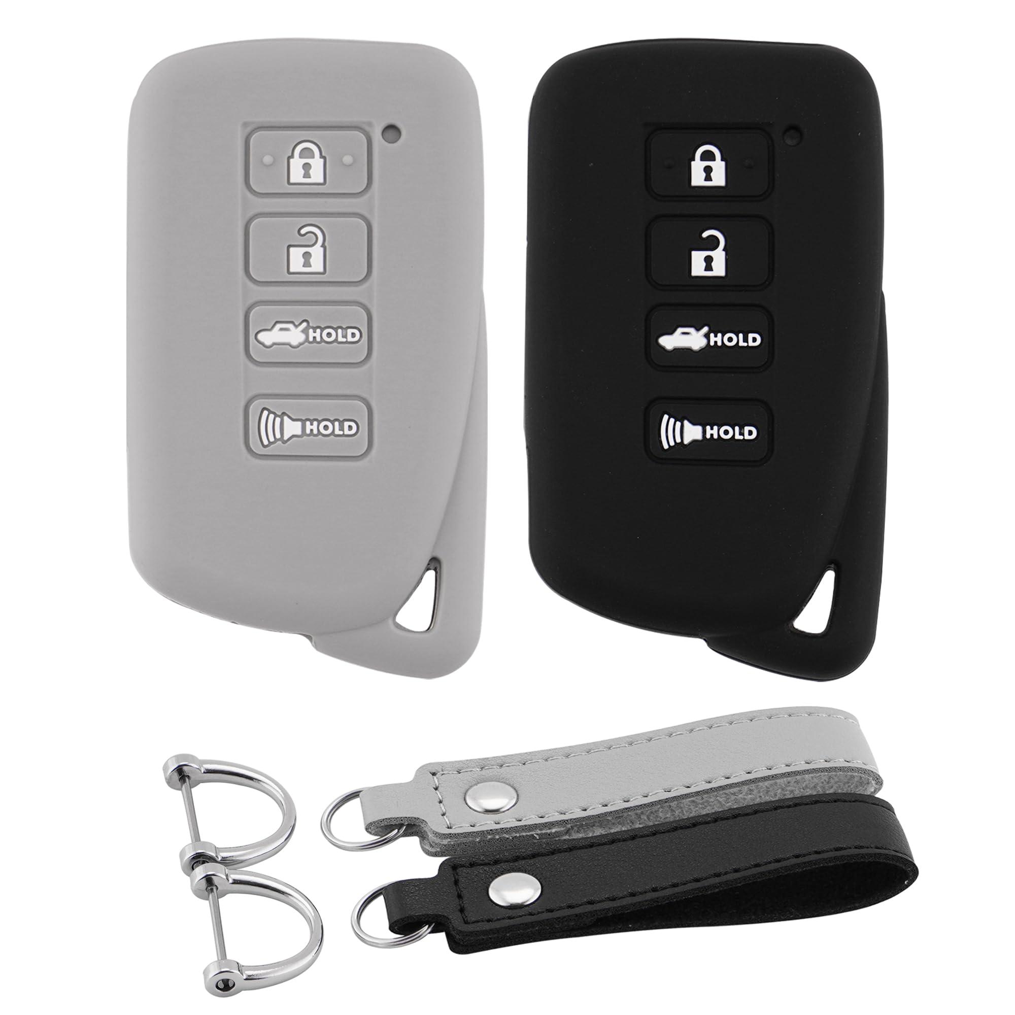 Koaudb Silicone Rubber Key Fob Cover Compatible With Lexus Rx Es Gs Ls Nx Rs Gx Lx Rc Lc Is 2 3 4 Buttons Full Protection Smart