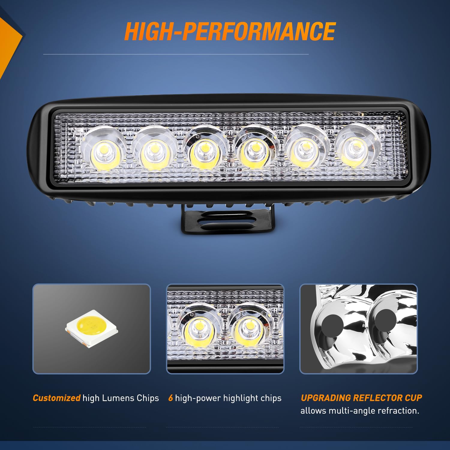 Nilight Led Light Bar 4Pcs 18W 6Inch Flood Led Pods Offroad Fog Light Waterproof With 16Awg Led Pod Lights Wiring Harness Kit Fo