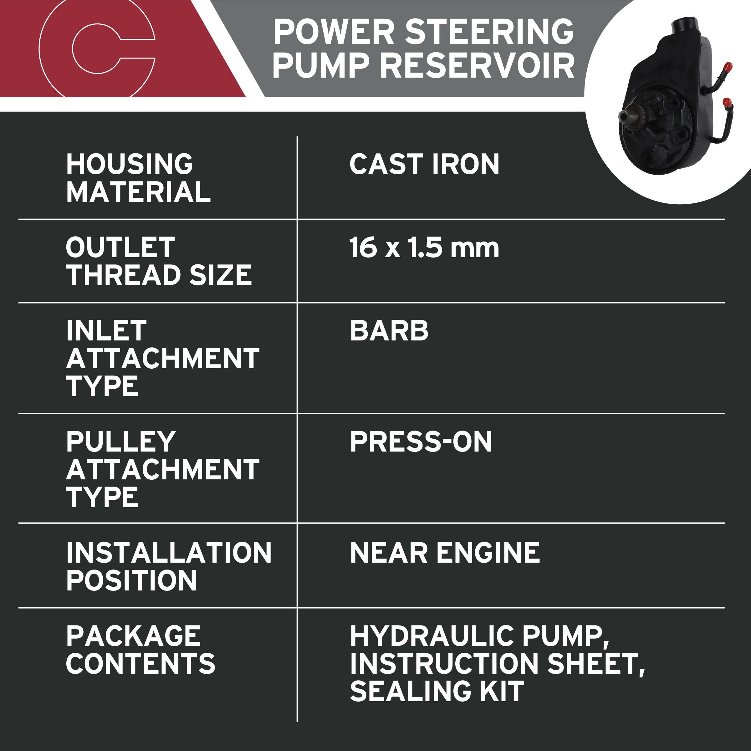 Cardone 20-8739 Remanufactured Domestic Power Steering Pump