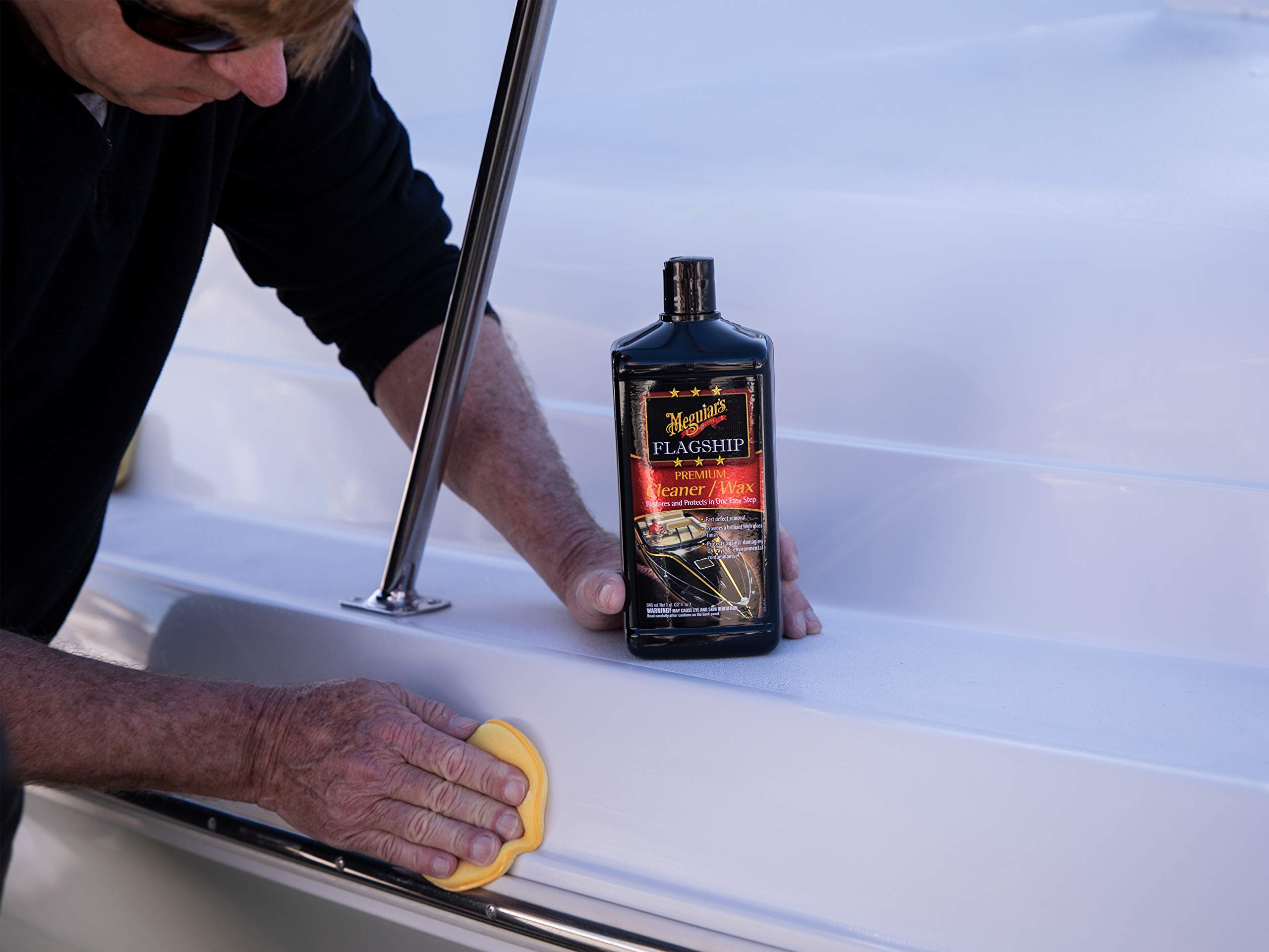 Meguiar'S Flagship Premium Cleaner Wax M6132 - Pro-Grade Boat And Rv Cleaner Wax For Fiberglass & Gel Coats - Remove Defects, Bo