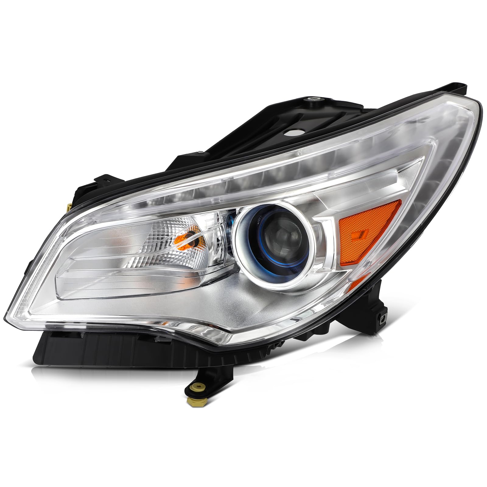 LBRST Headlight Assembly Fit 2013-2017 for Enclave Driver Side Headlight Chrome Housing Amber Reflector 84026394