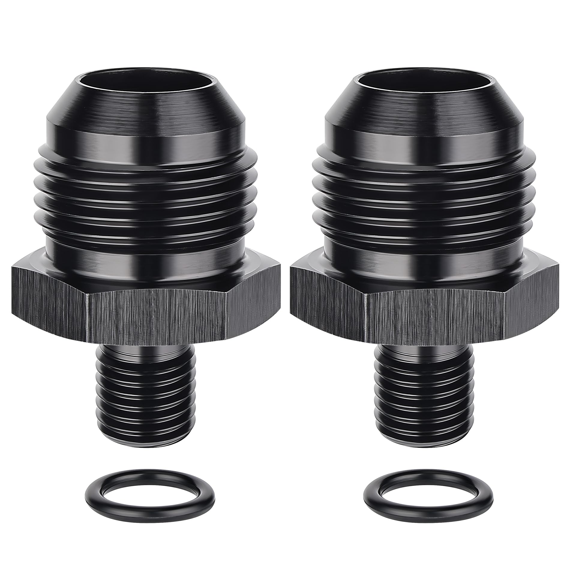 Evil Energy 12An Male Flare To M12 X 1.5Mm Male Metric Fitting Adapter Aluminium Alloy 2Pcs