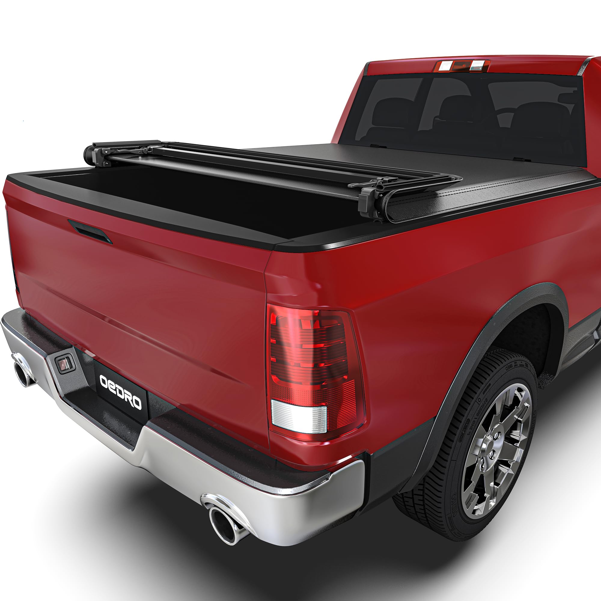 Oedro Soft Quad Fold Truck Bed Tonneau Cover Compatible With 2002-2024 Dodge Ram 1500 (Inclu. Classic & New), 2003-2024 Dodge Ra