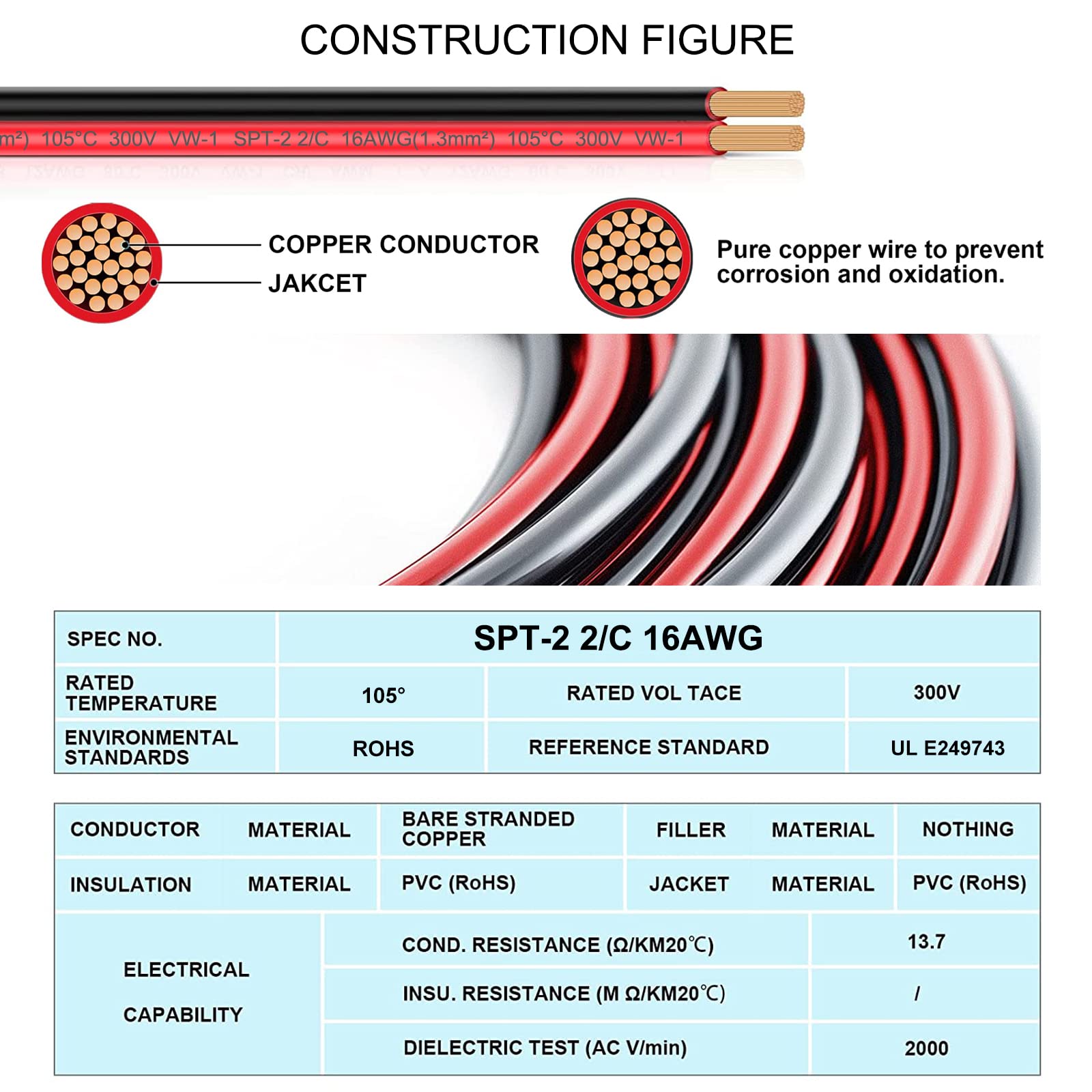 Rwujilong 12V/24V Heavy Duty Cigarette Lighter Extension Cord 6Ft With Led Light For Car Vehicle Tire Pump Air Compressor Refrig