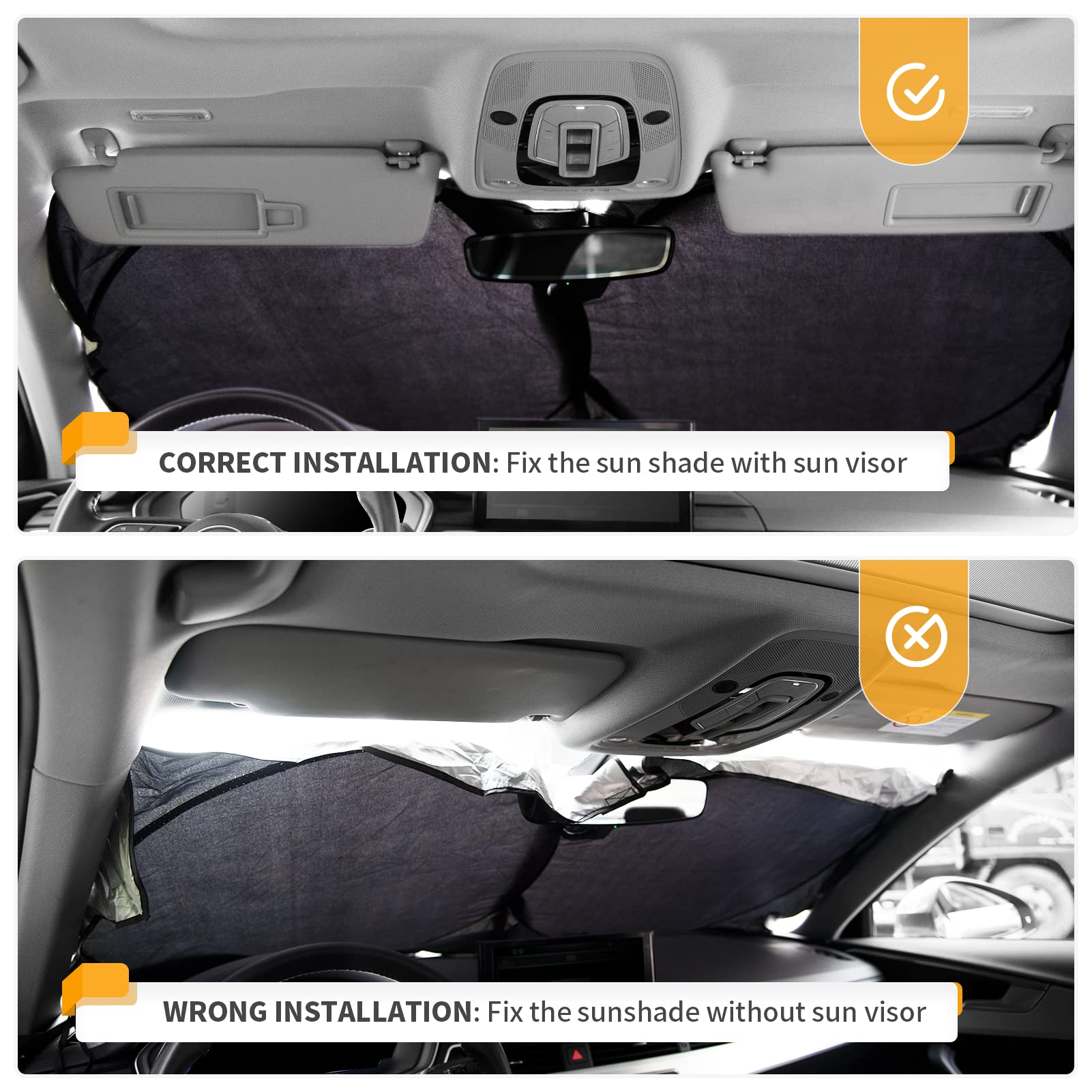 For Kona 2024 Windshield Sun Shades Sunshade Window For Hyundai Kona 2017-2023 Windshield Cover For Palisade Sonata G80/90 Azera