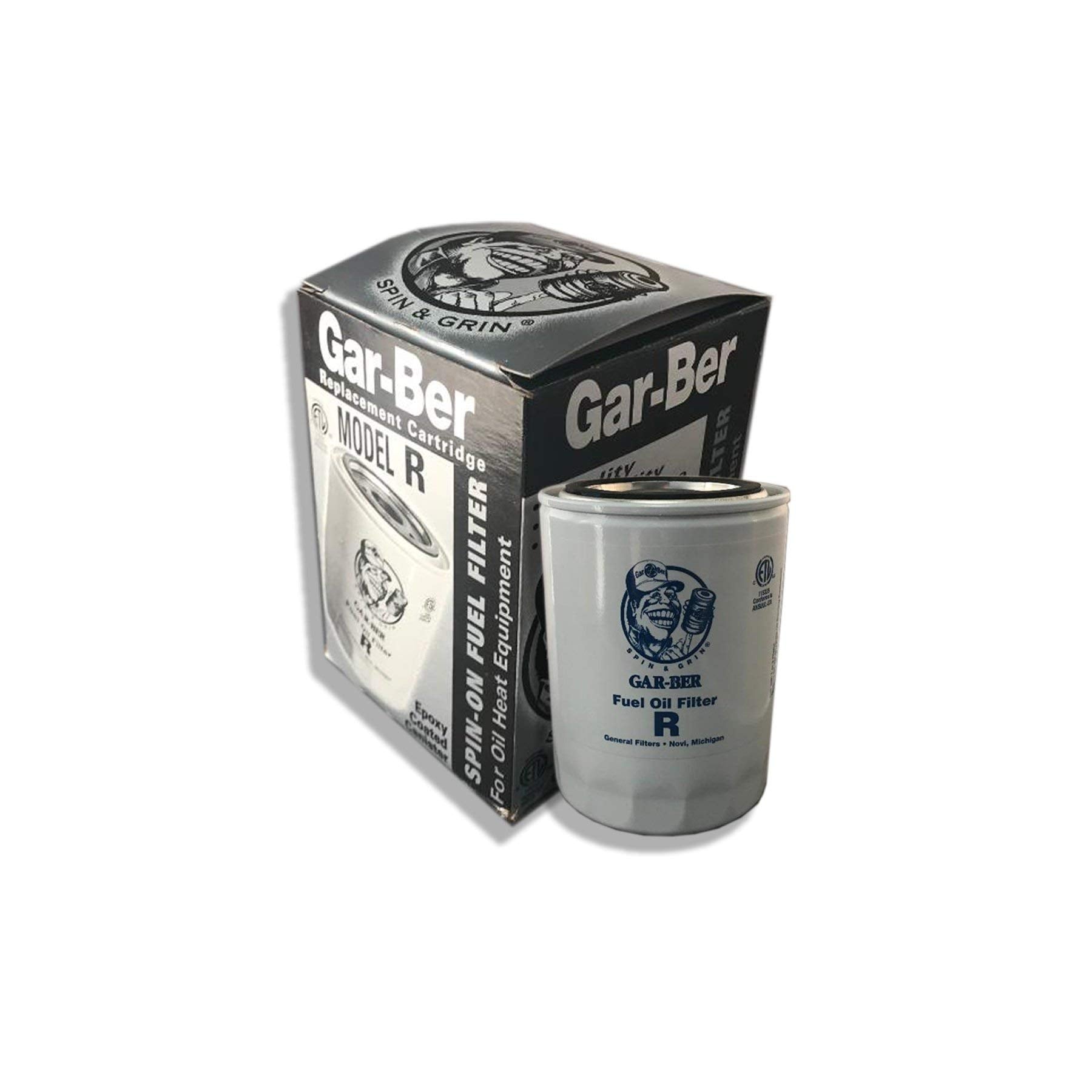 General Filters 2605 R Replacement Cartridge, 45 Gph, For Use With Gar-Ber Spin-On Fuel Oil Filters, Epoxy Coated