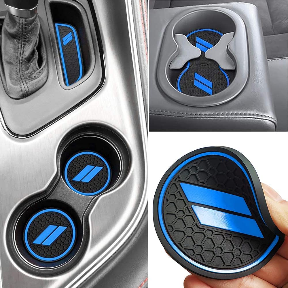 Auprite Anti Dust Mats for Dodge Challenger Accessories 2015 2016 2017 2018 2019 2020 2021 2022 2023,Custom Fits Cup Holder Line