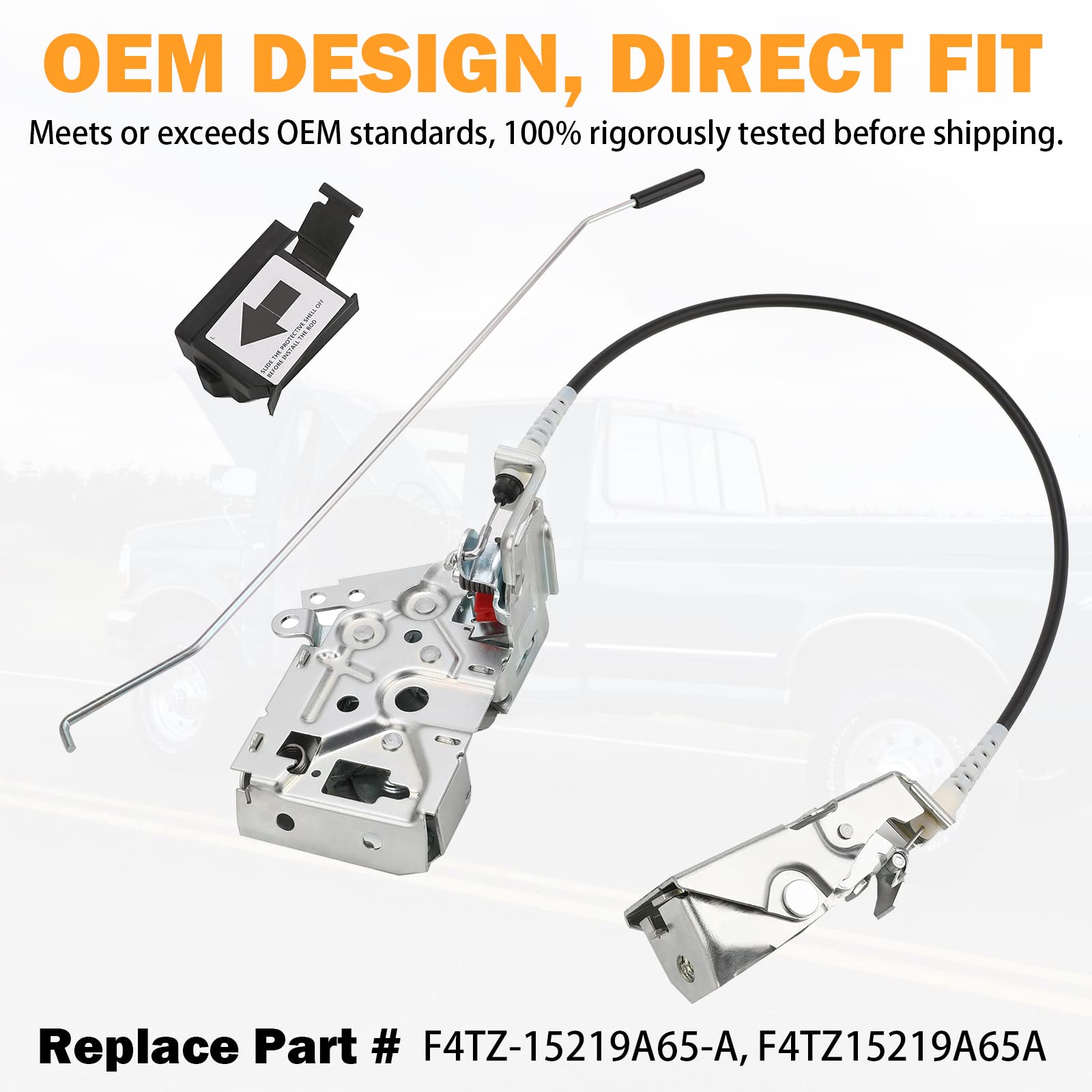 F4TZ-15219A65-A Door Latch Lock Assembly Front Left Driver Side for 1992 1993 1994 1995 1996 1997 Ford F350 F250 F150 Bronco LH