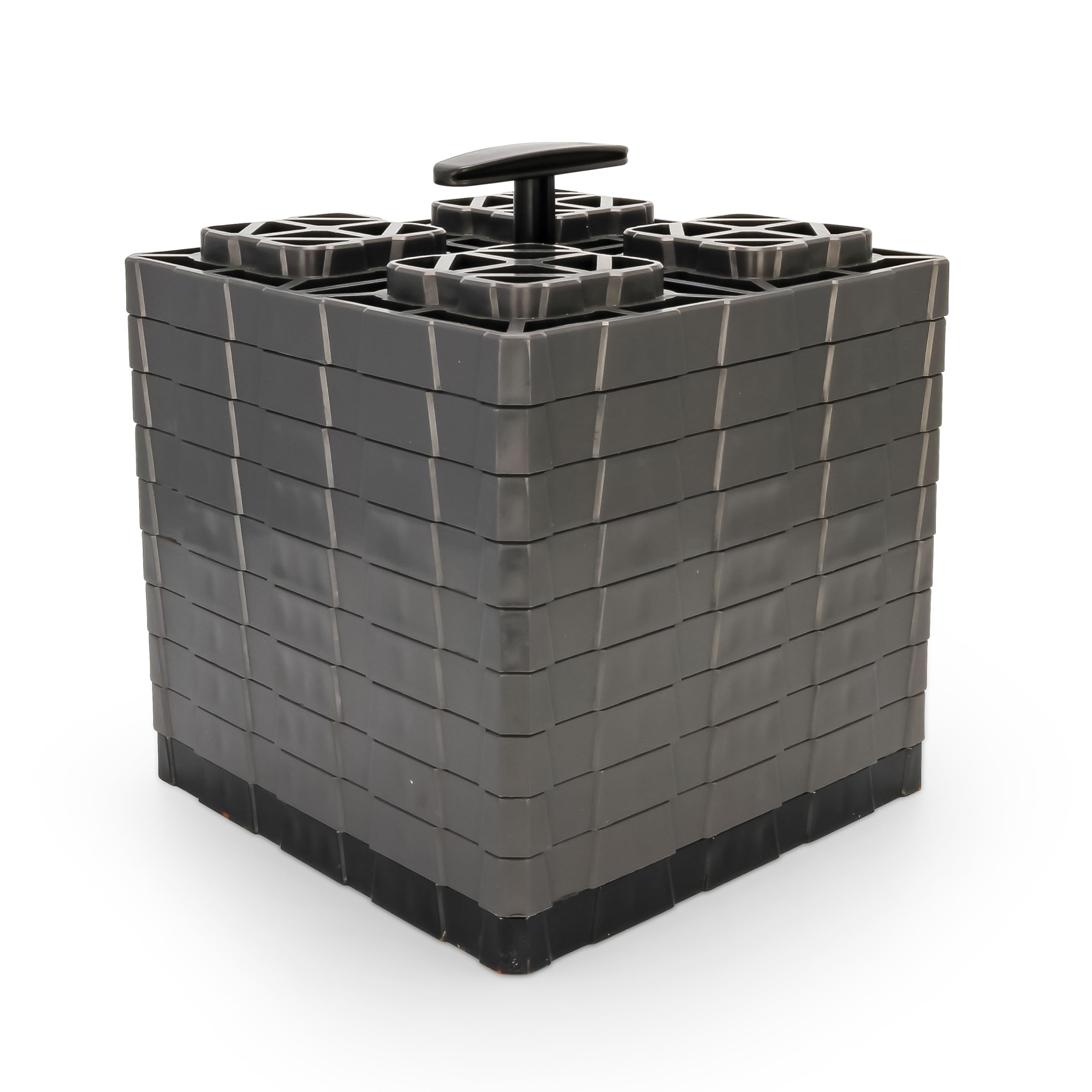 Camco Fasten Xl Camper/Rv Leveling Blocks - Features Interlocking Design For Customizable Height - Carrying Handle Twists To Sec