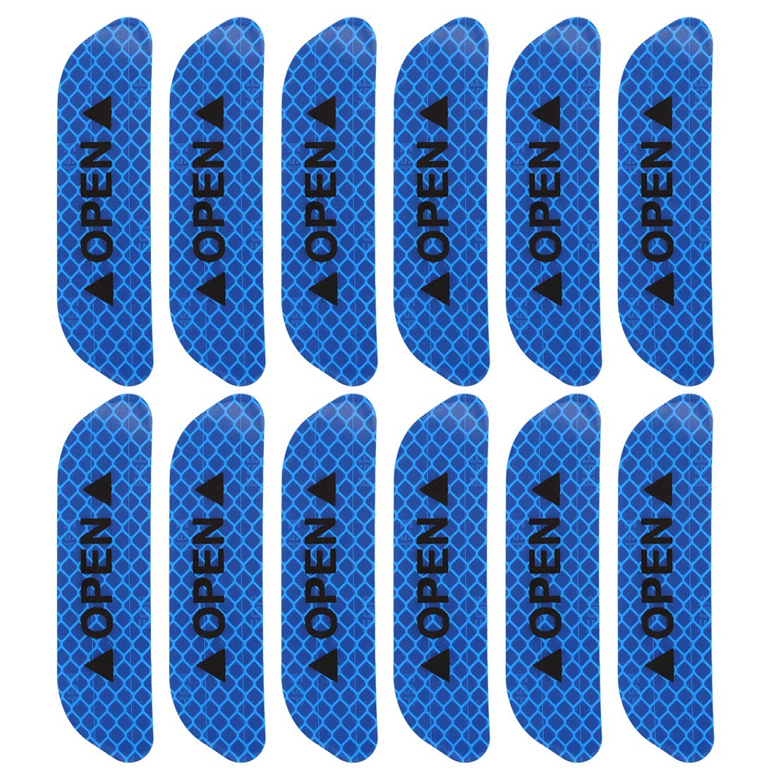X AUTOHAUX Car Reflective Stickers Night Visibility Warning Reflective Door Open Sign Tape Universal Adhesive for Auto 9.5 x 2.5