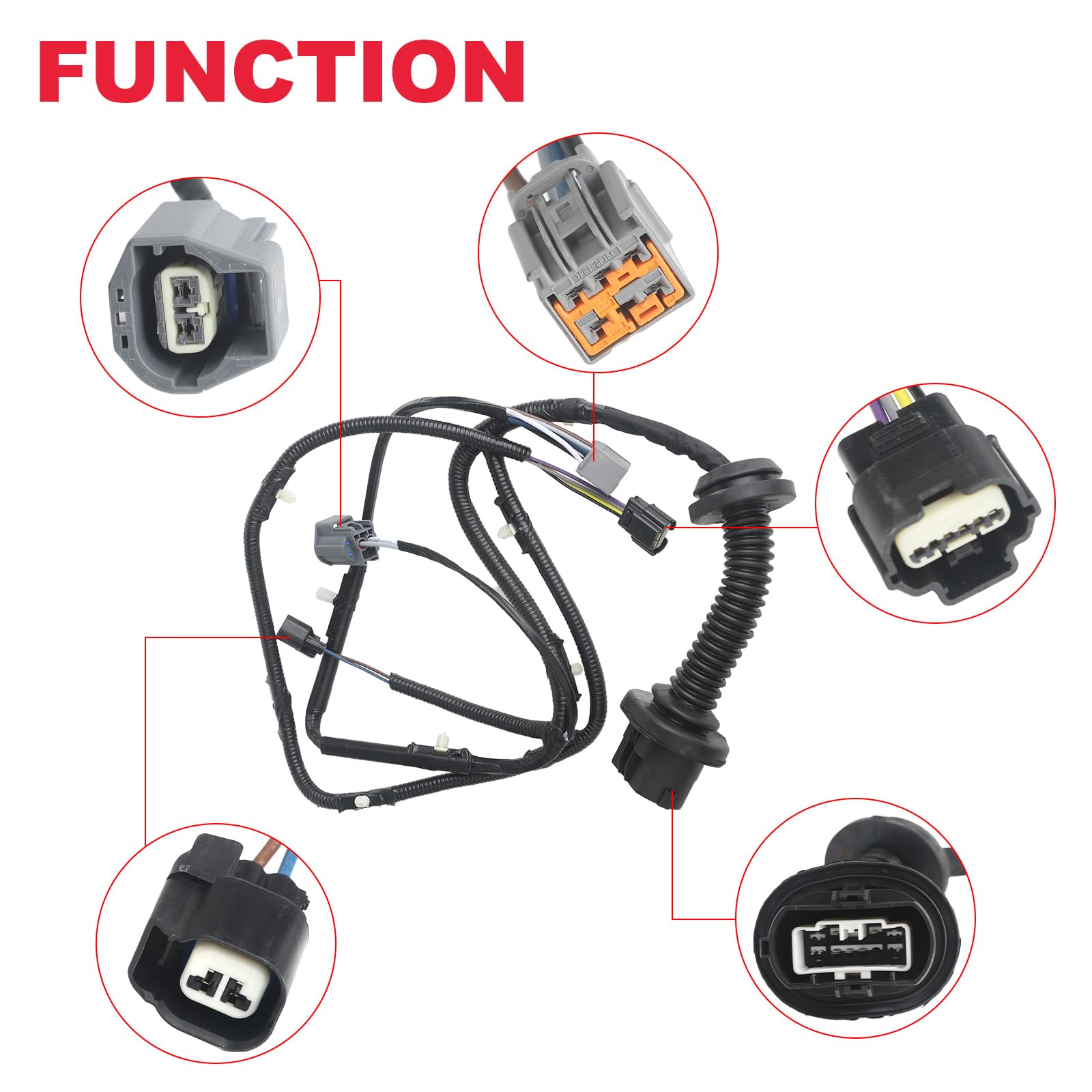 Driver Side Lh Rear Door Jumper Wire Harness Assembly Fits For 2009-2014 Ford F150 Crew Cab Replaces# 9L3Z-14631-Caa