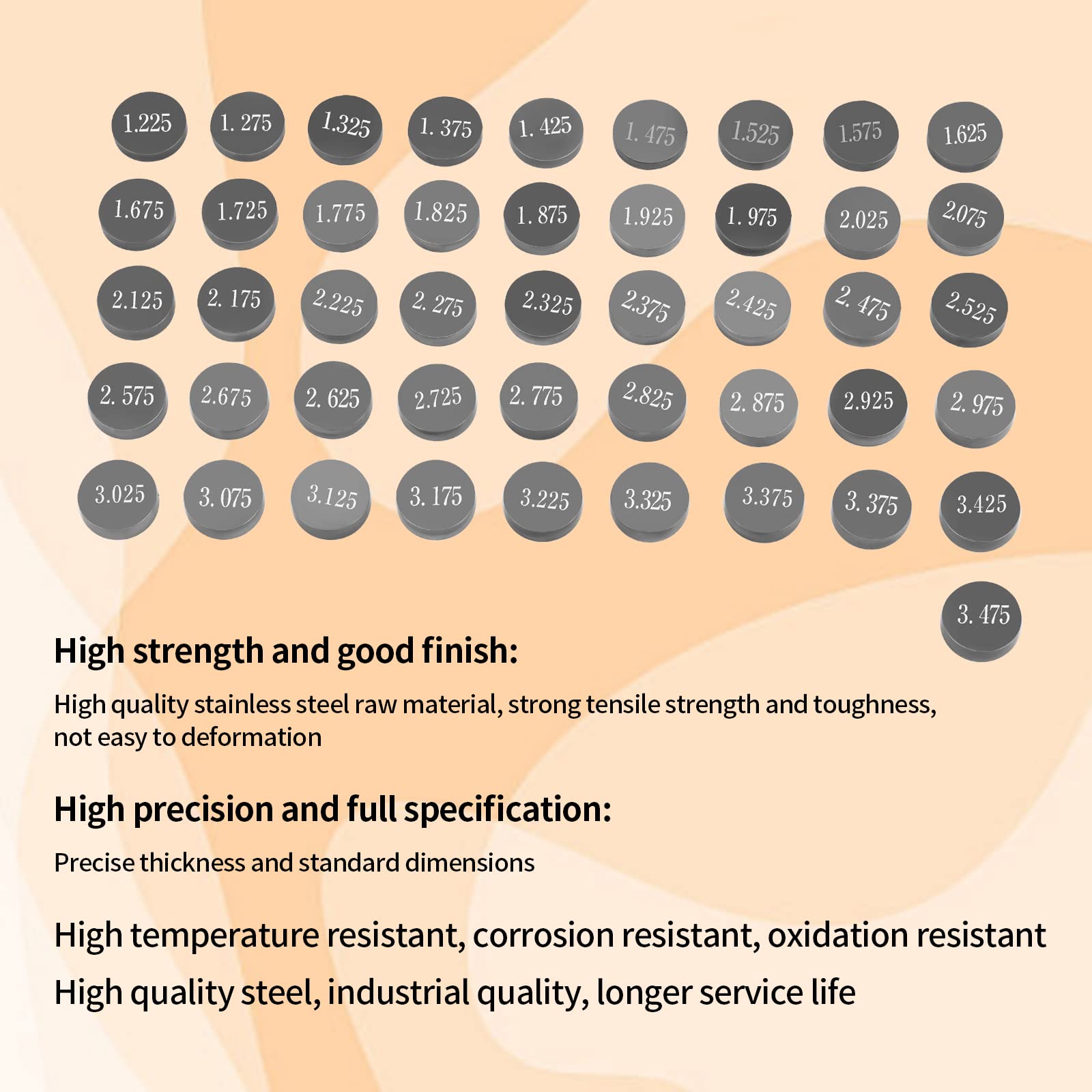 Lcgly 7.48Mm O.D. Adjustable Valve Shim Kit 1.20Mm-3.50Mm Thick Fit For Yamaha Yz250F 2001-2012/Kawasaki Klx300R 1997-2005 Kx250F 2004-2012 Ninja Zx-7R 1991-2003/Suzuki Gsx-R750 1993-2011(47Pcs)