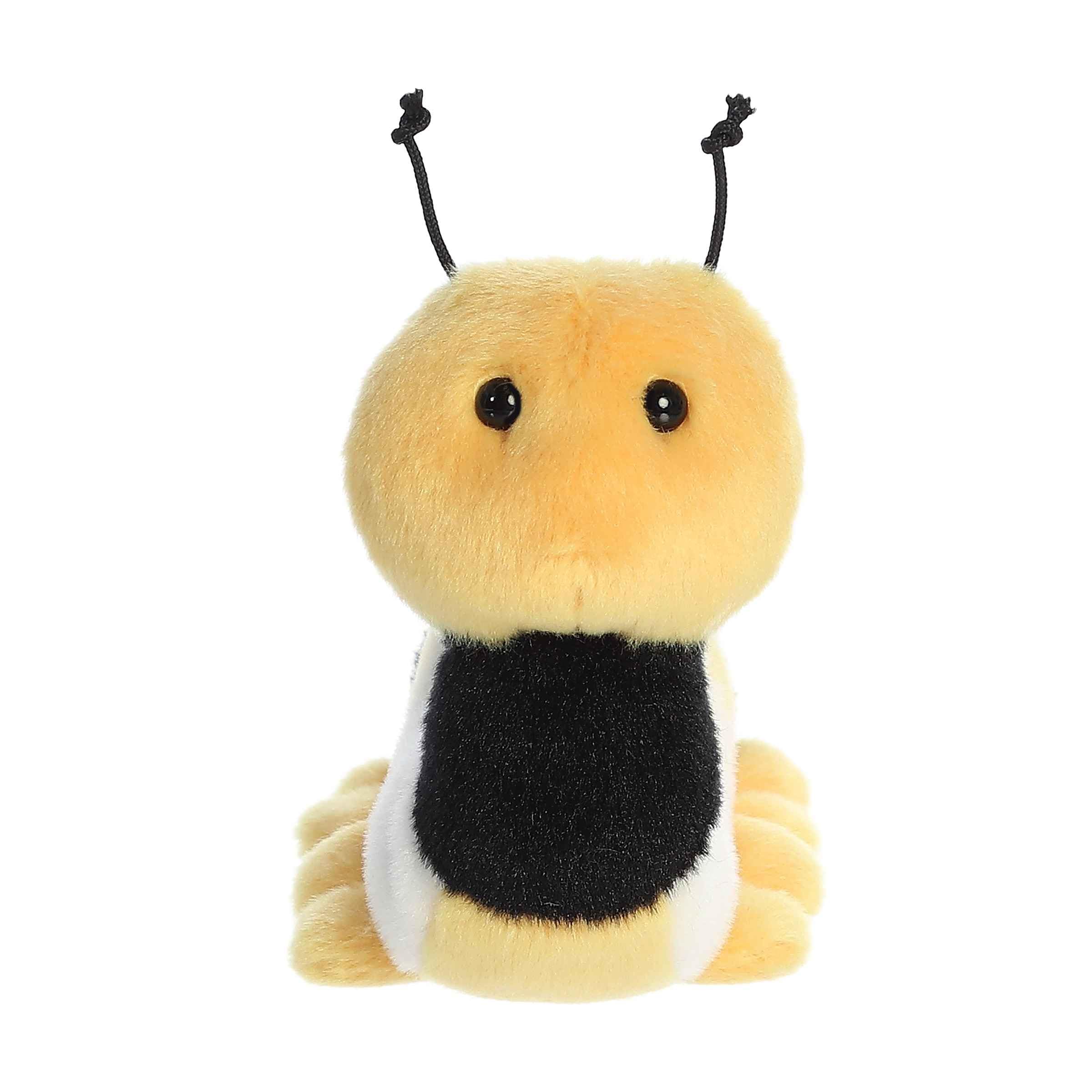 Aurora Adorable Mini Flopsie Monarch Caterpillar Stuffed Animal - Playful Ease - Timeless Companions - Yellow 8 Inches