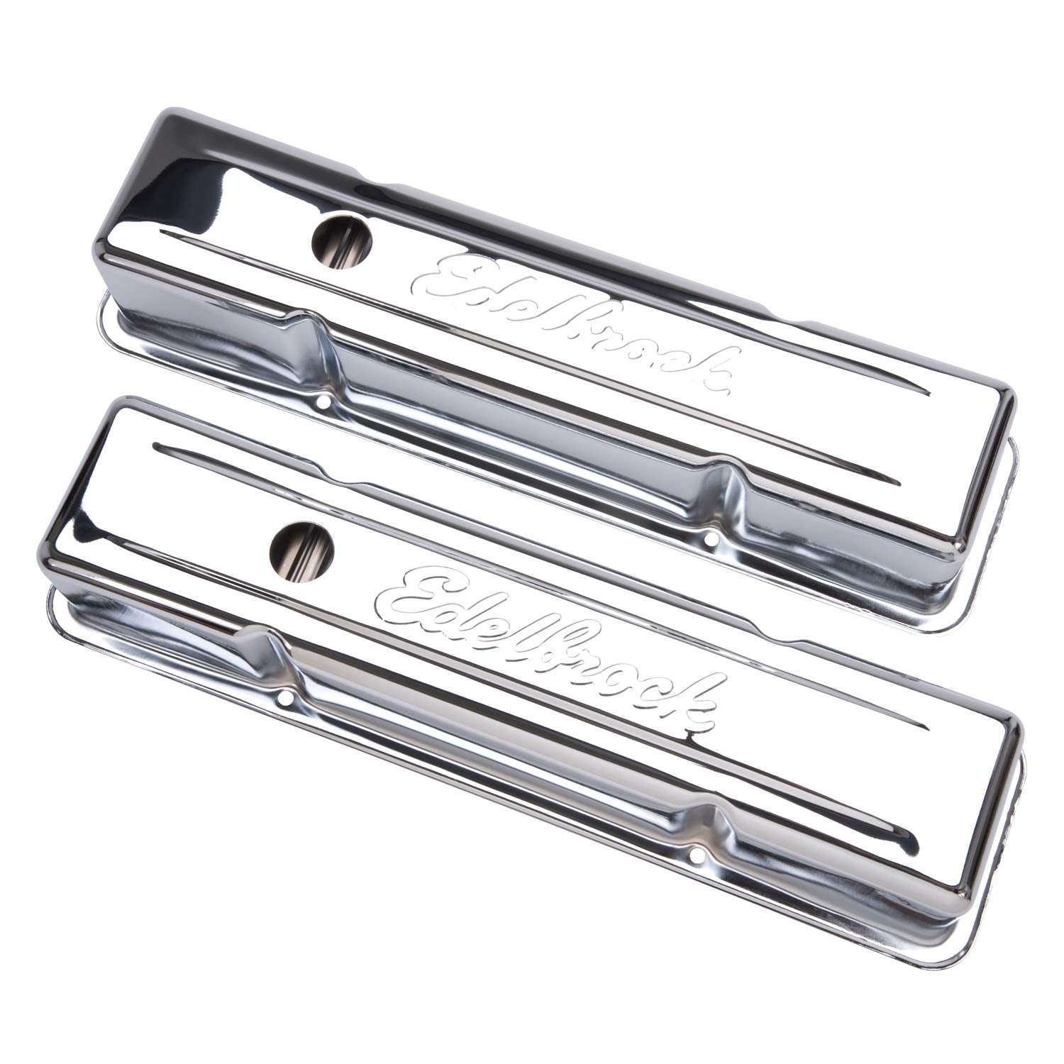Edelbrock 4649 Signature Series Chrome Valve Cover