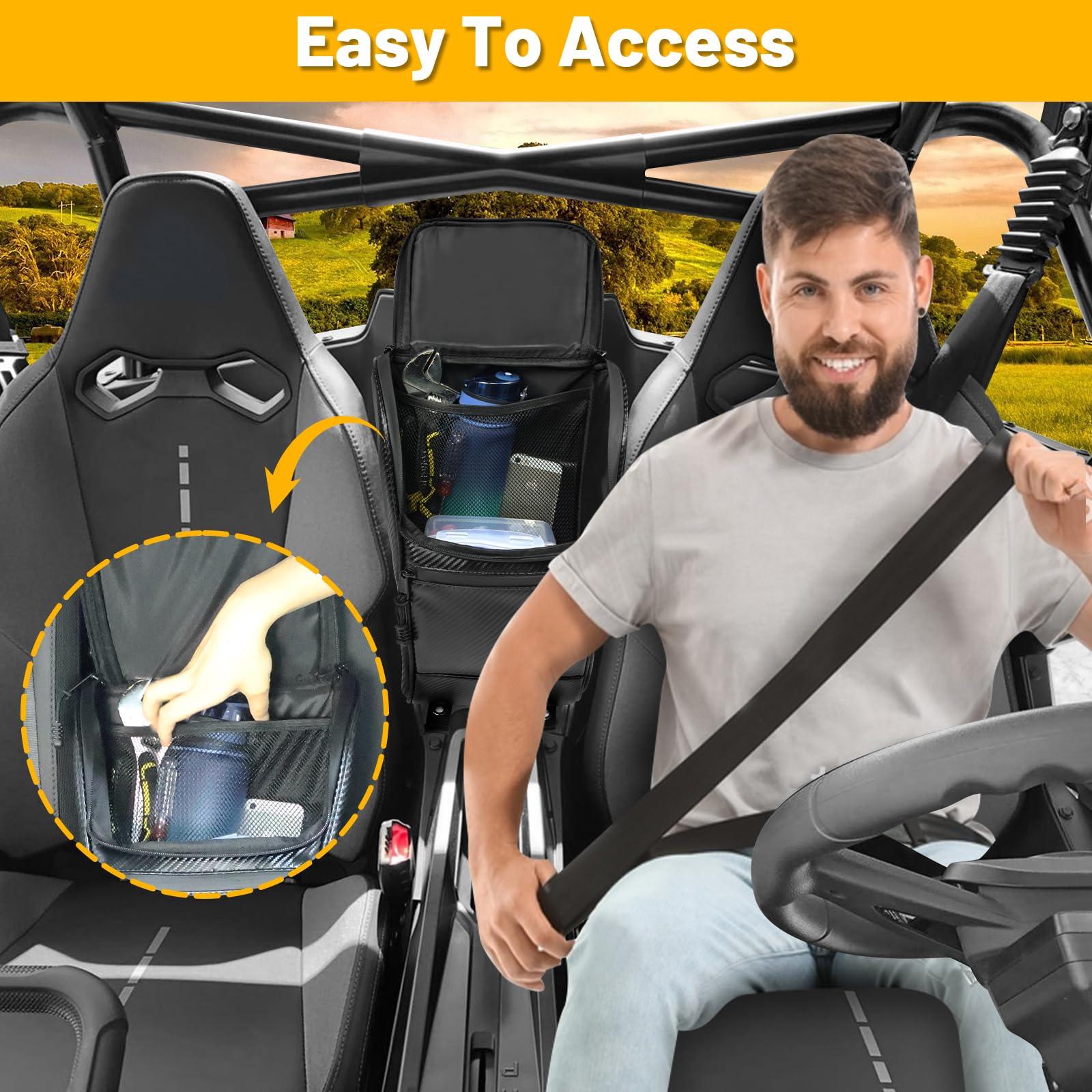 StarknightMT Zforce Storage Bag - 100% Waterproof UTV Center Seat Storage Bag Compatible With CFMOTO 2020-2022 ZForce 950 SPORT/